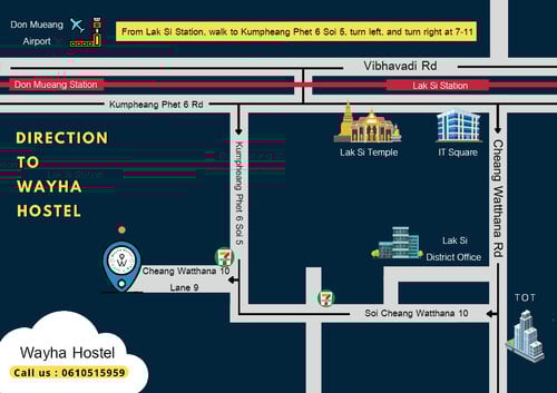 Wayha Hostel Don Mueang Airport