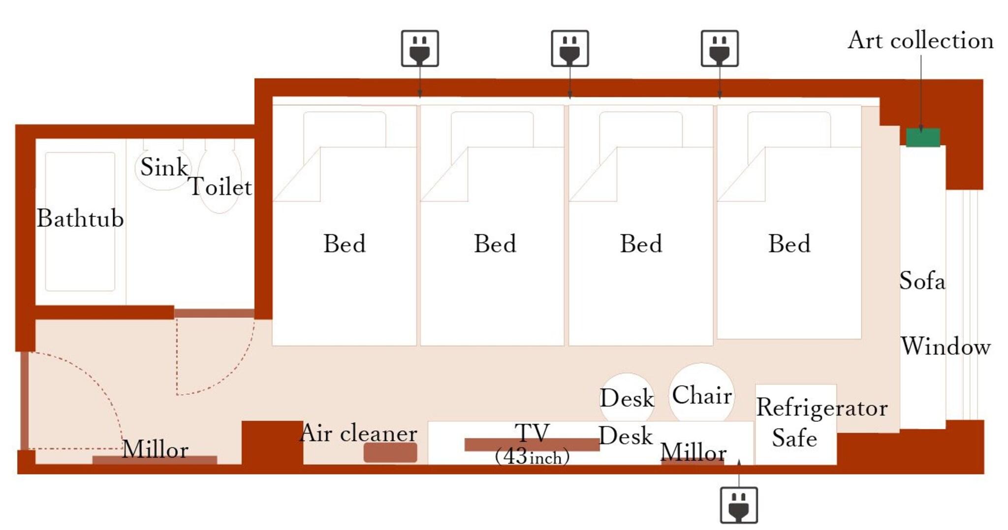 Single with Double Bed