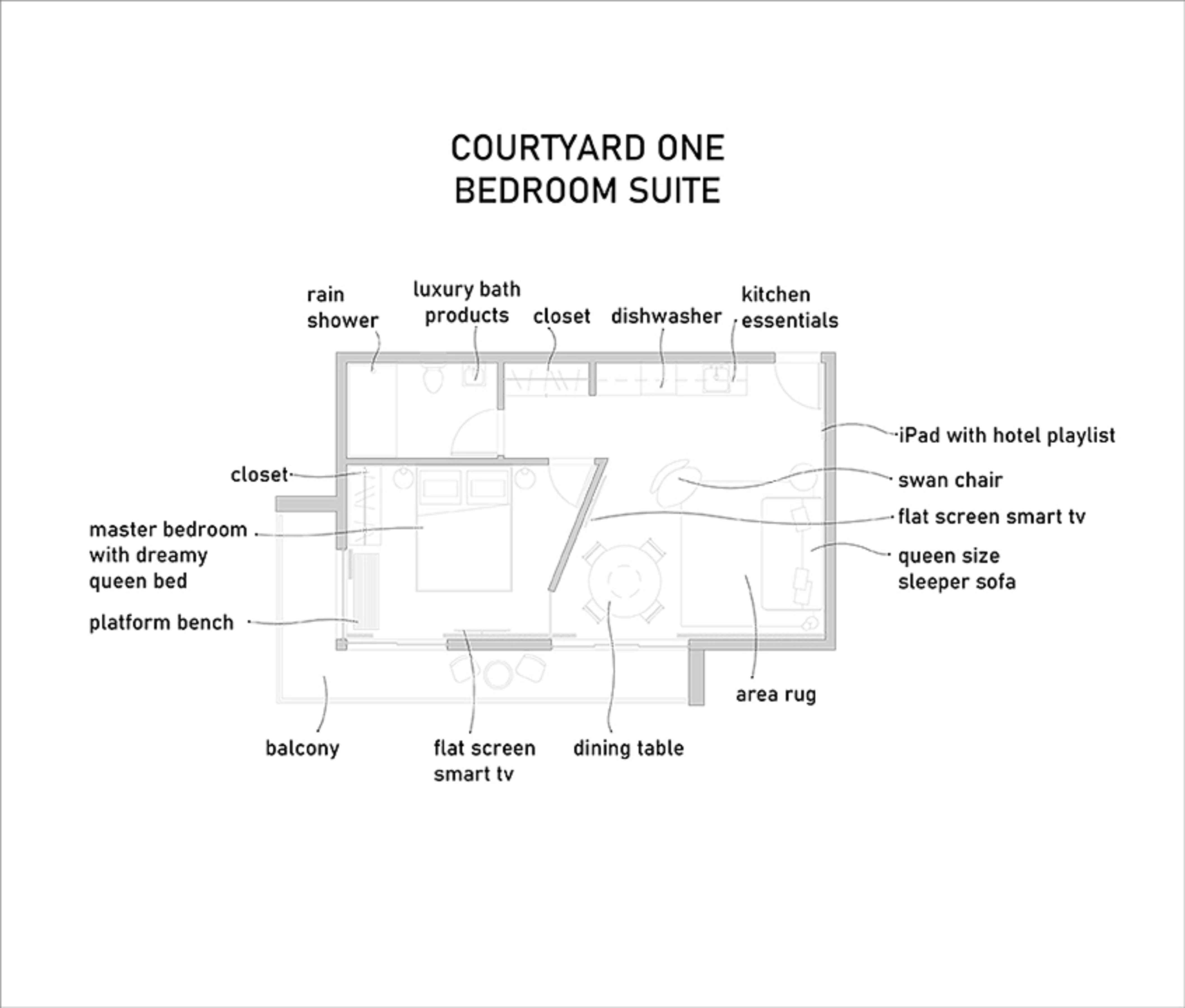 Suite One Bedroom with Kitchenette