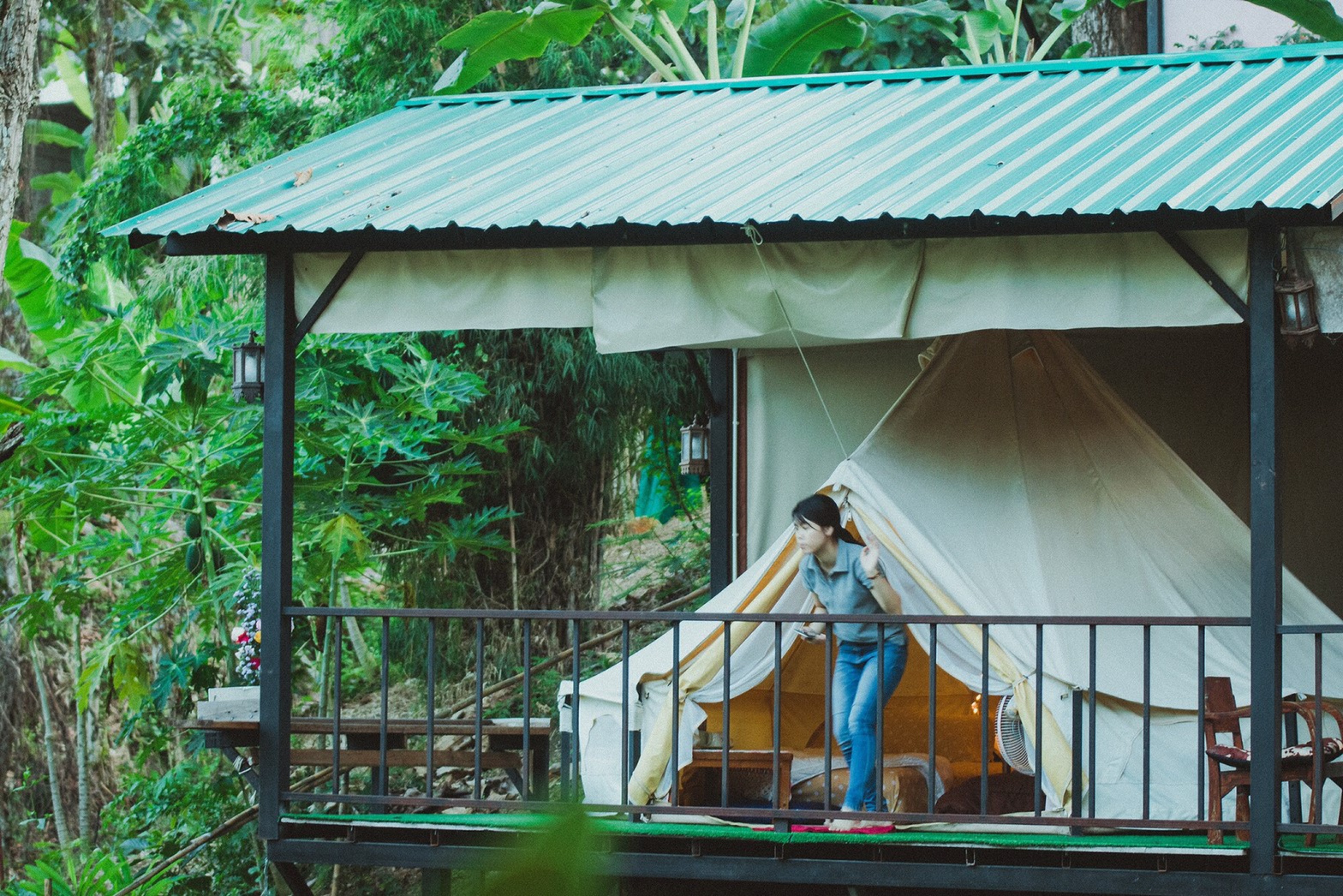 Tent with Shared Bathroom