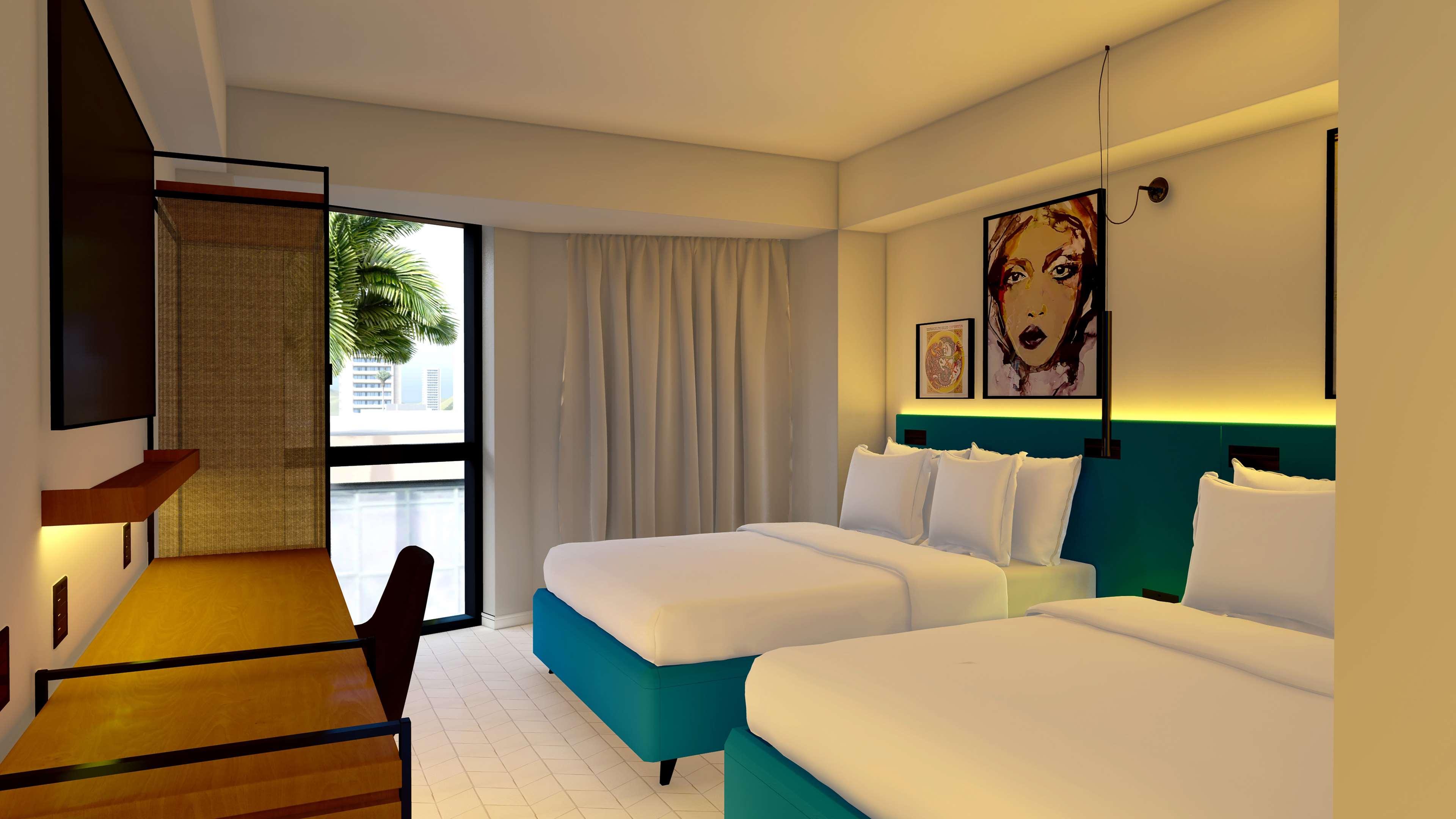 Twin Two Double Beds