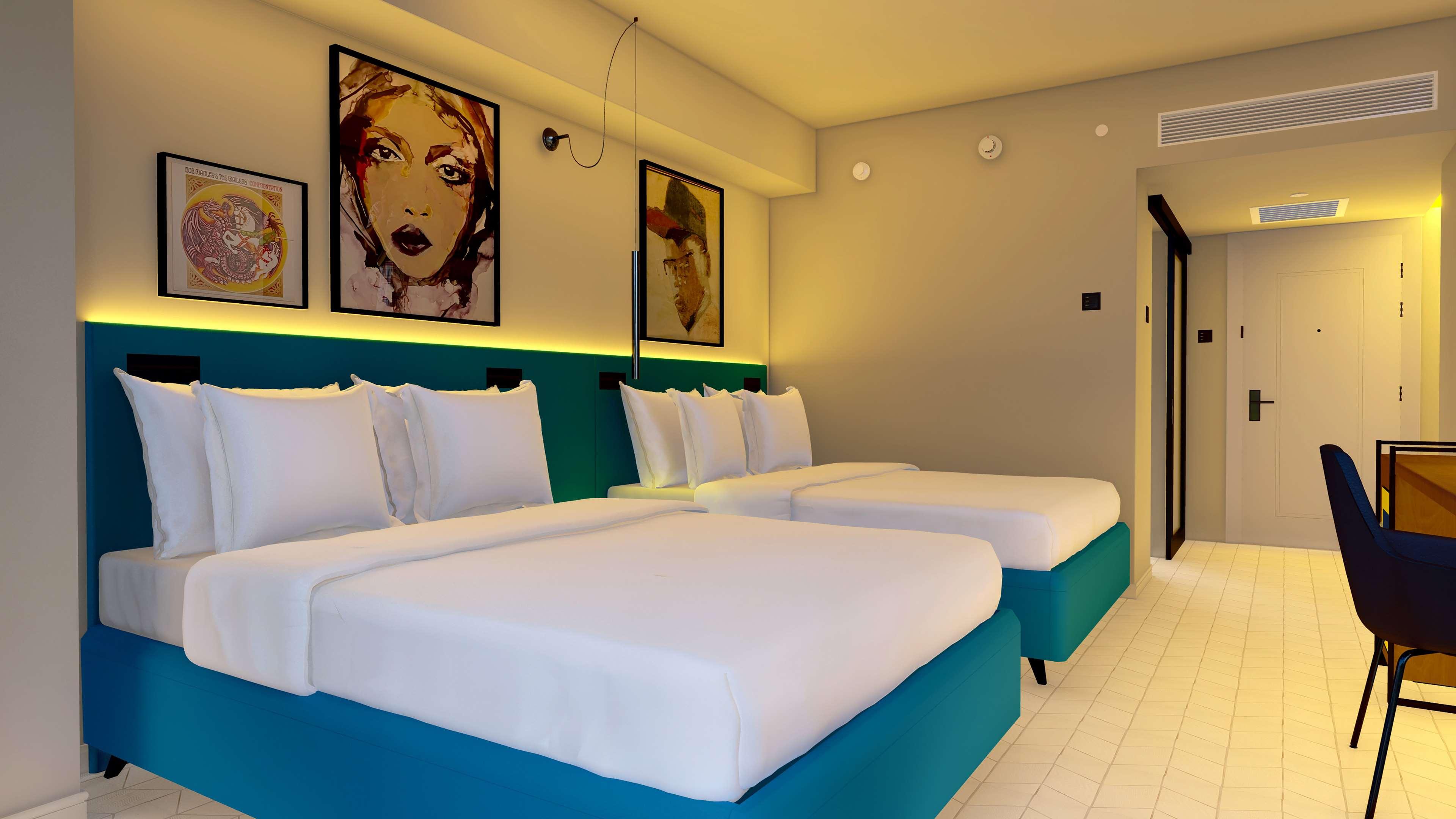 Twin Two Double Beds