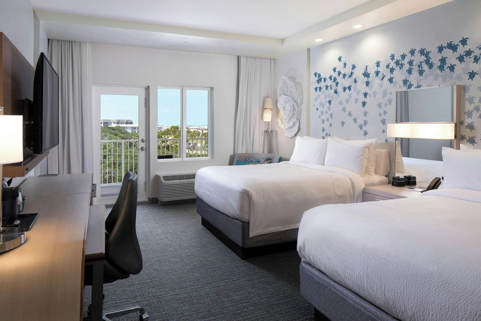 Quadruple Ocean View Two Queen Beds