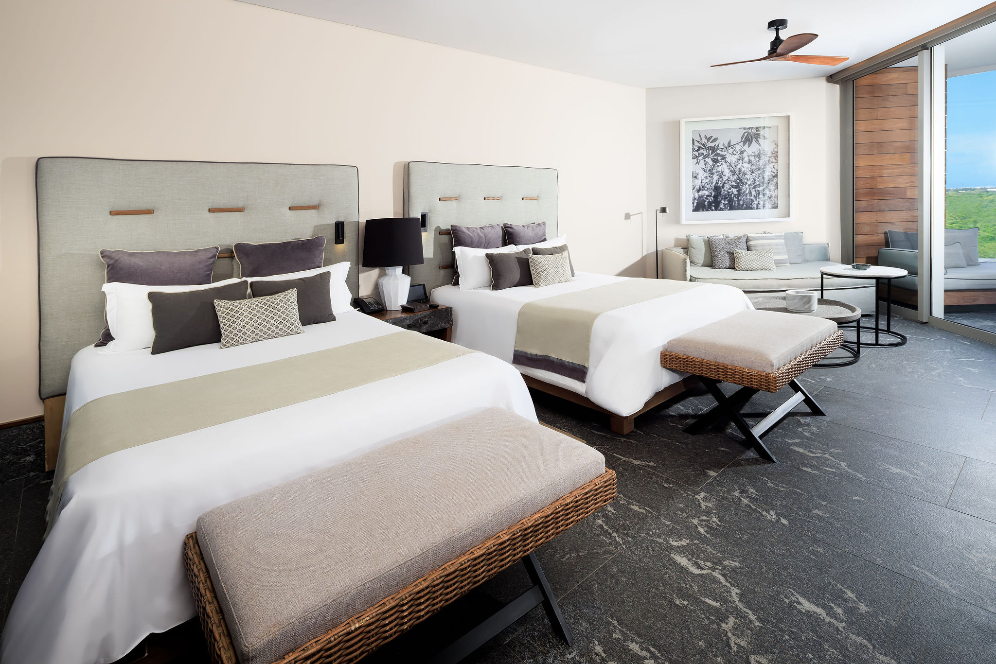 Junior Suite Ocean View Two Double Beds