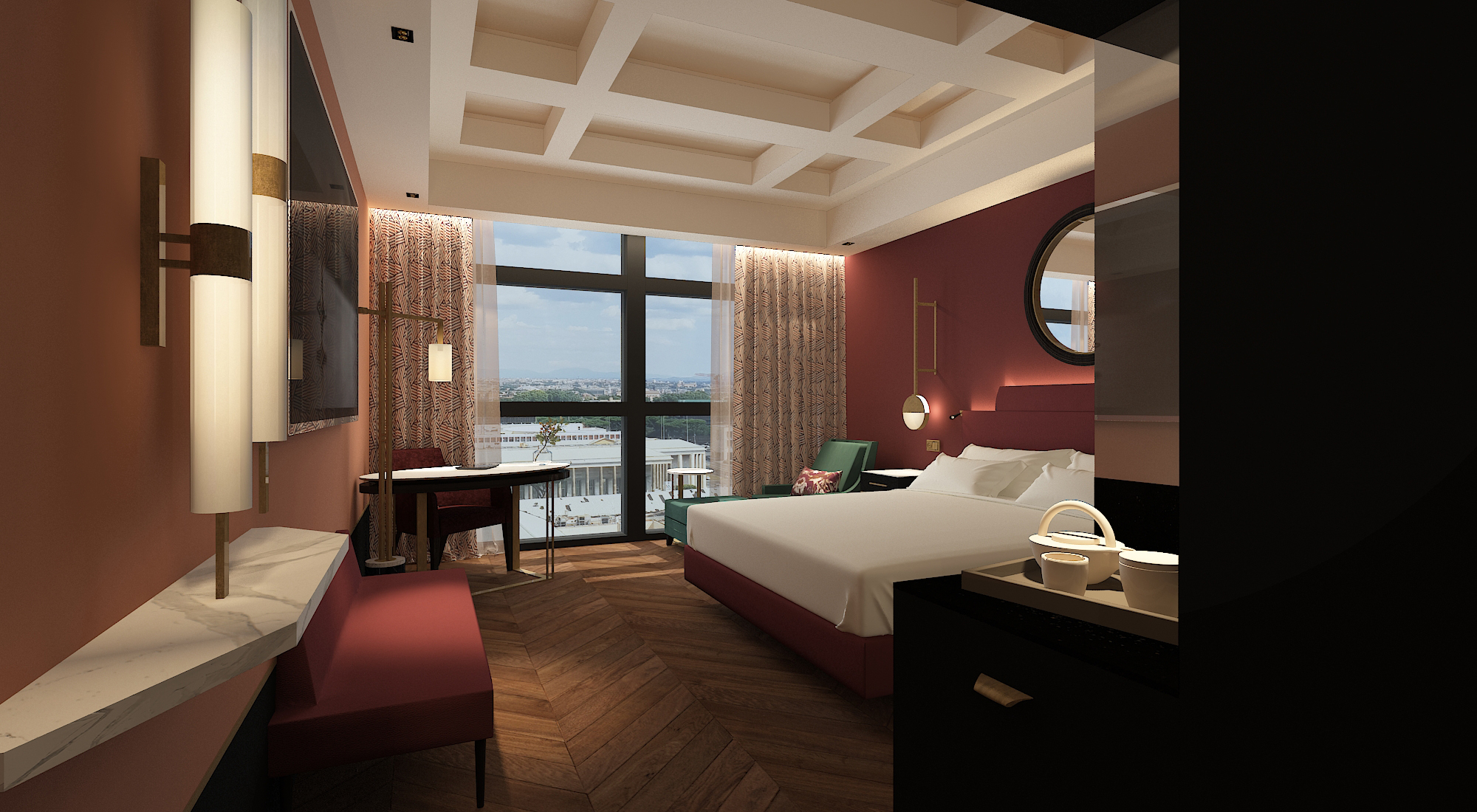 Double Guest Room King Bed