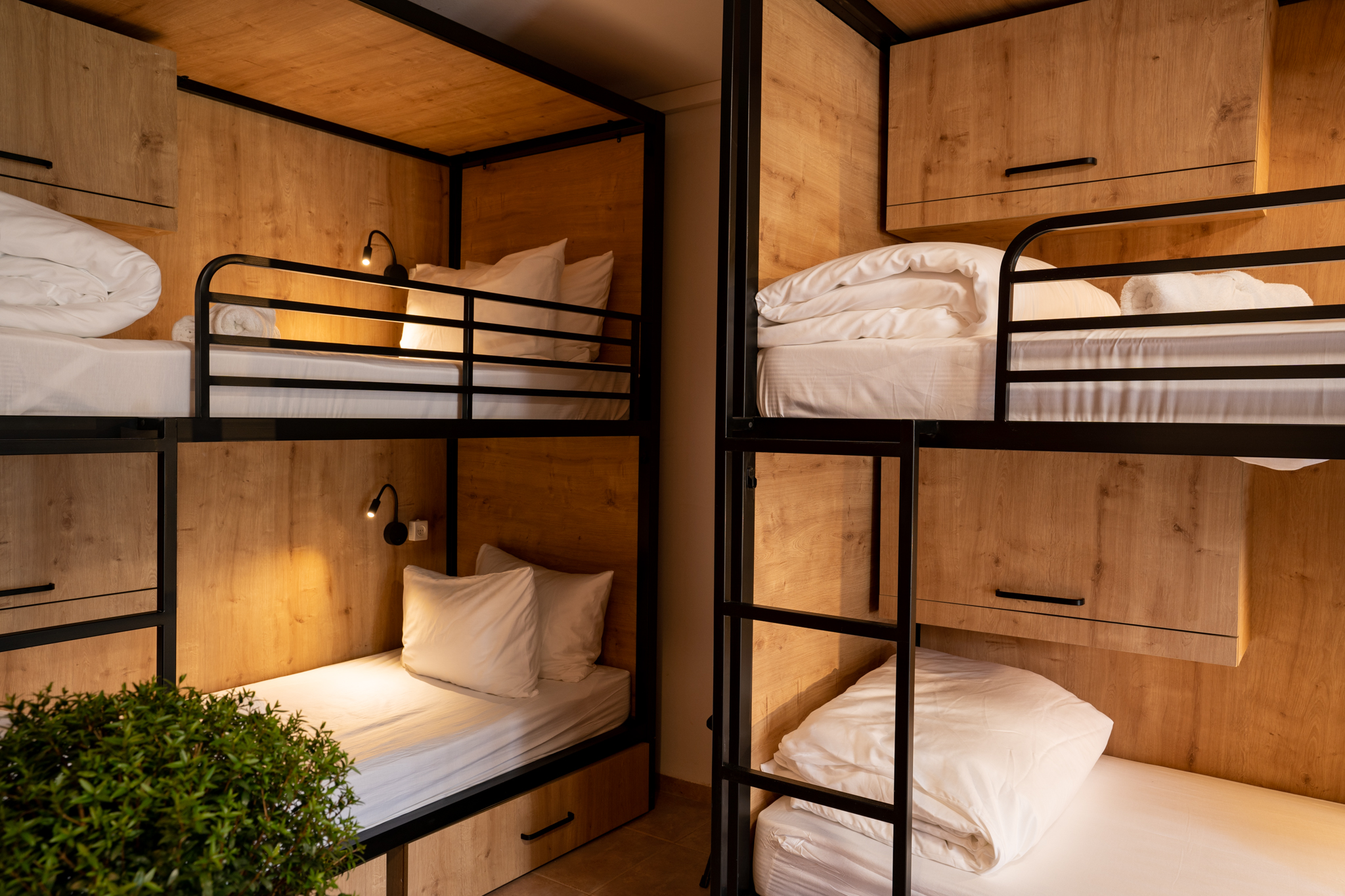 Bed in Dormitory with Shared Bathroom