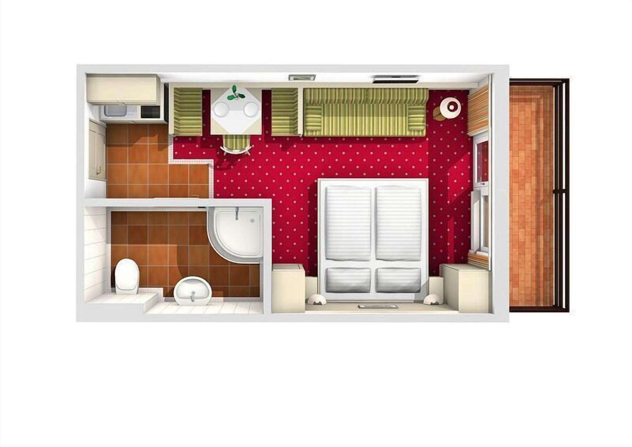 Studio with Double Bed