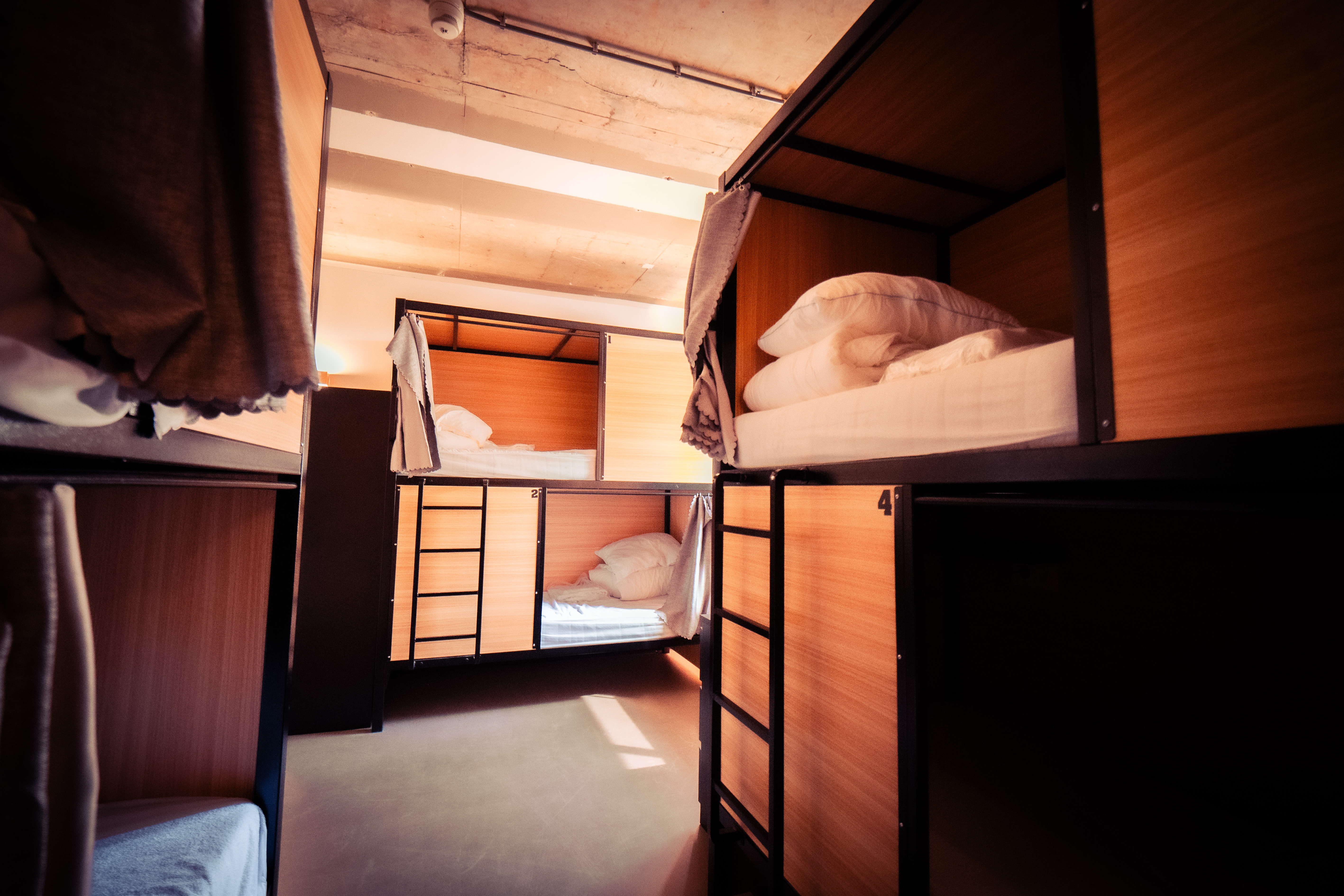 Bed in Dormitory Female Room with Shared Bathroom