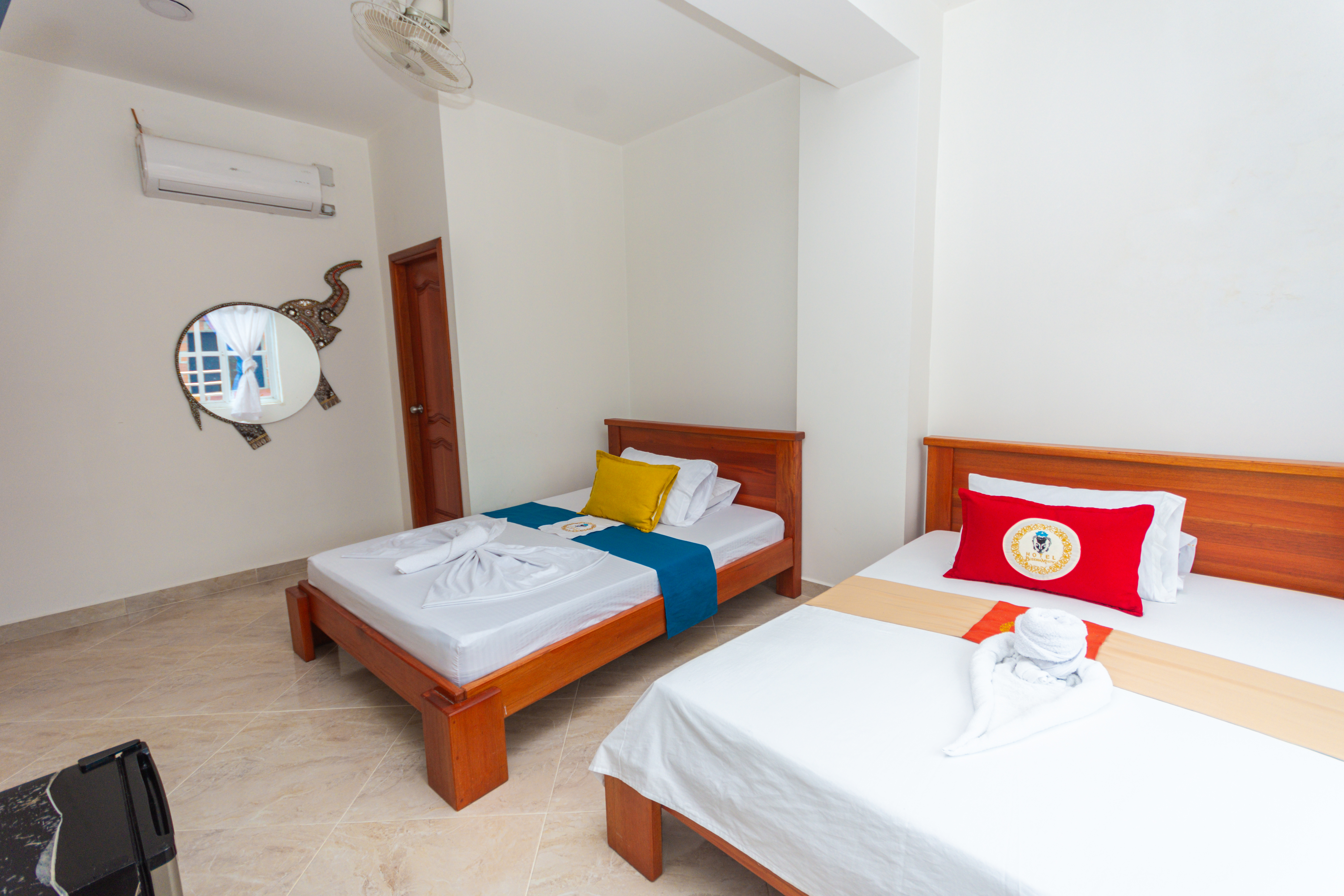 Twin Two Double Beds