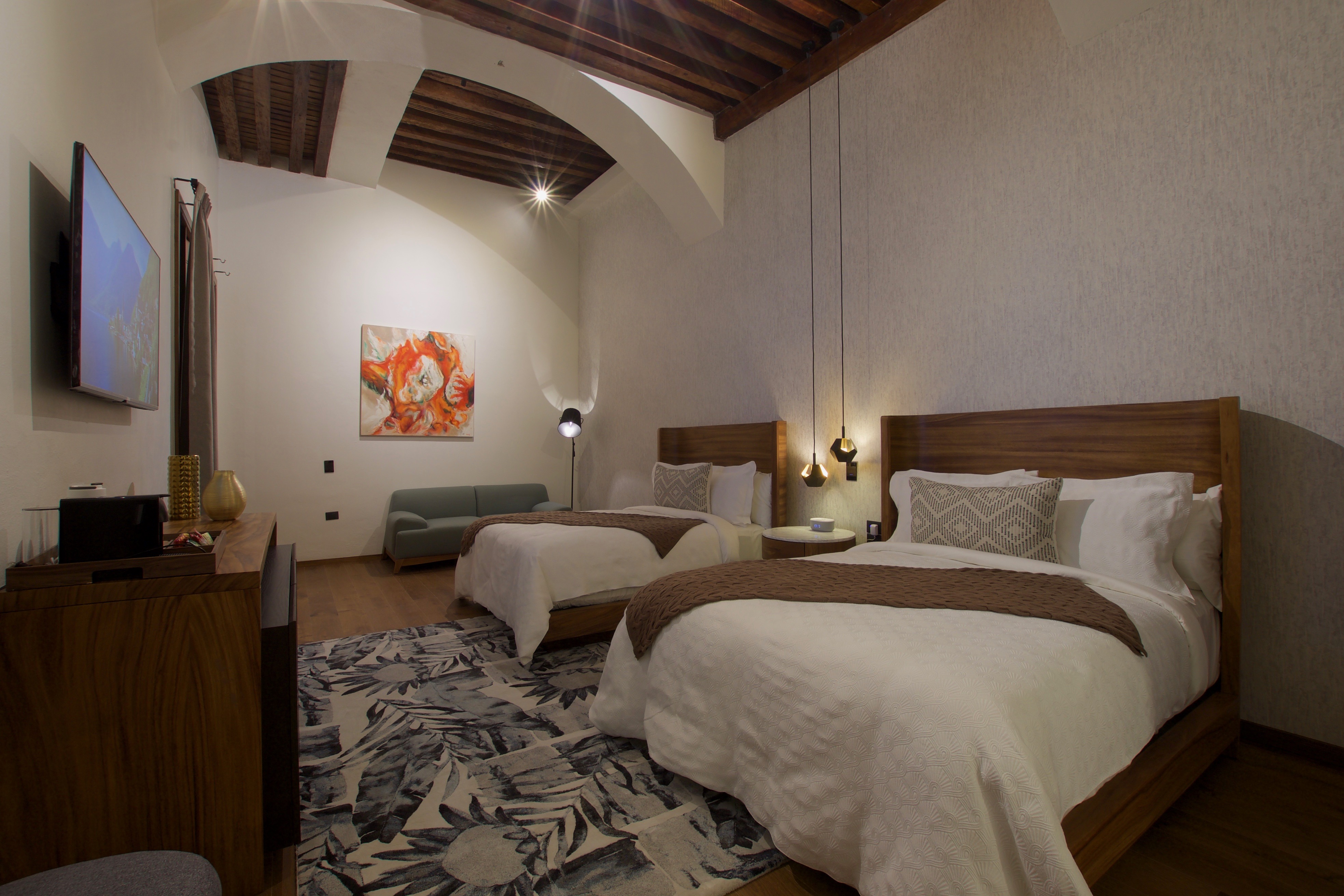 Double Two Double Beds