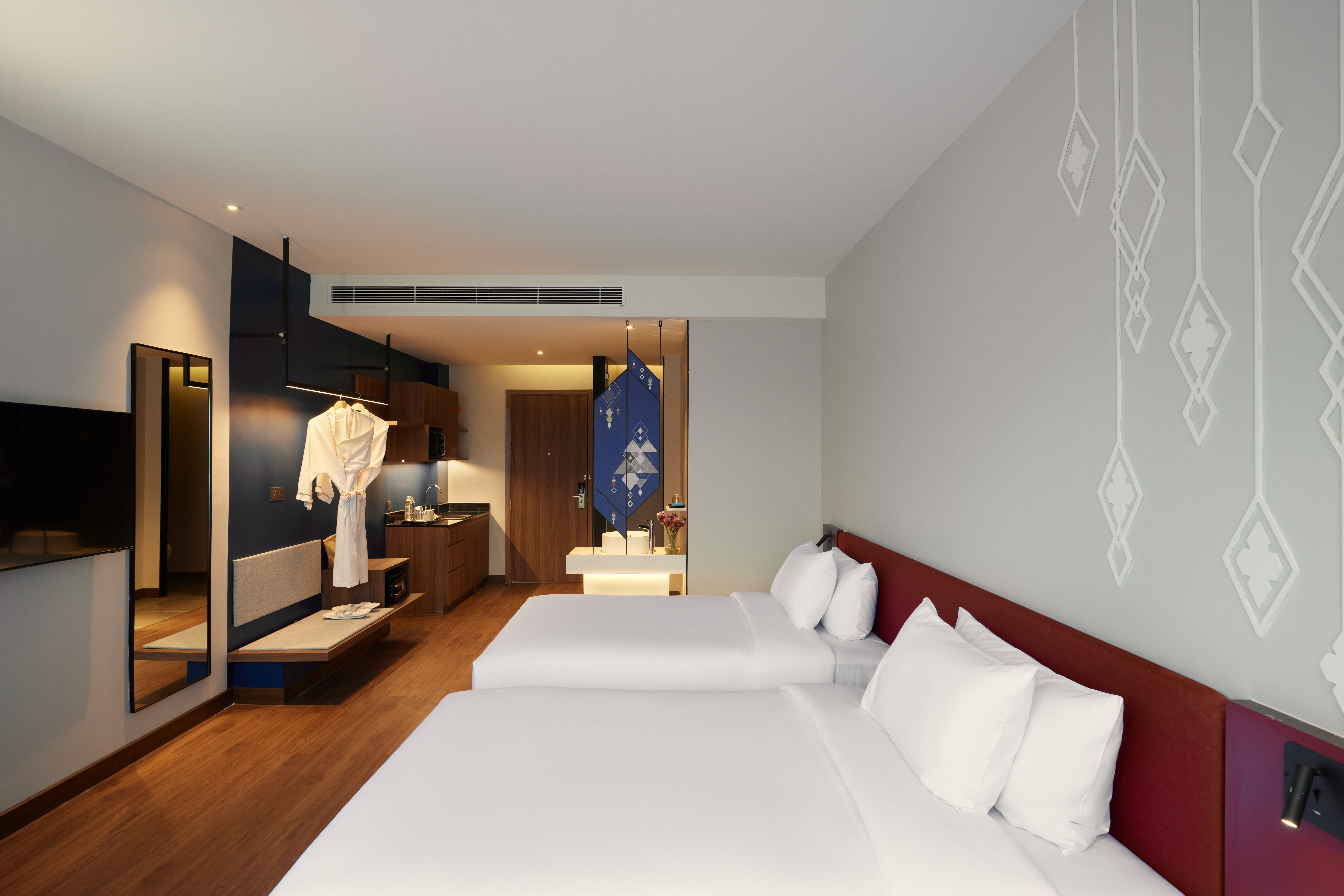 Double Two Double Beds