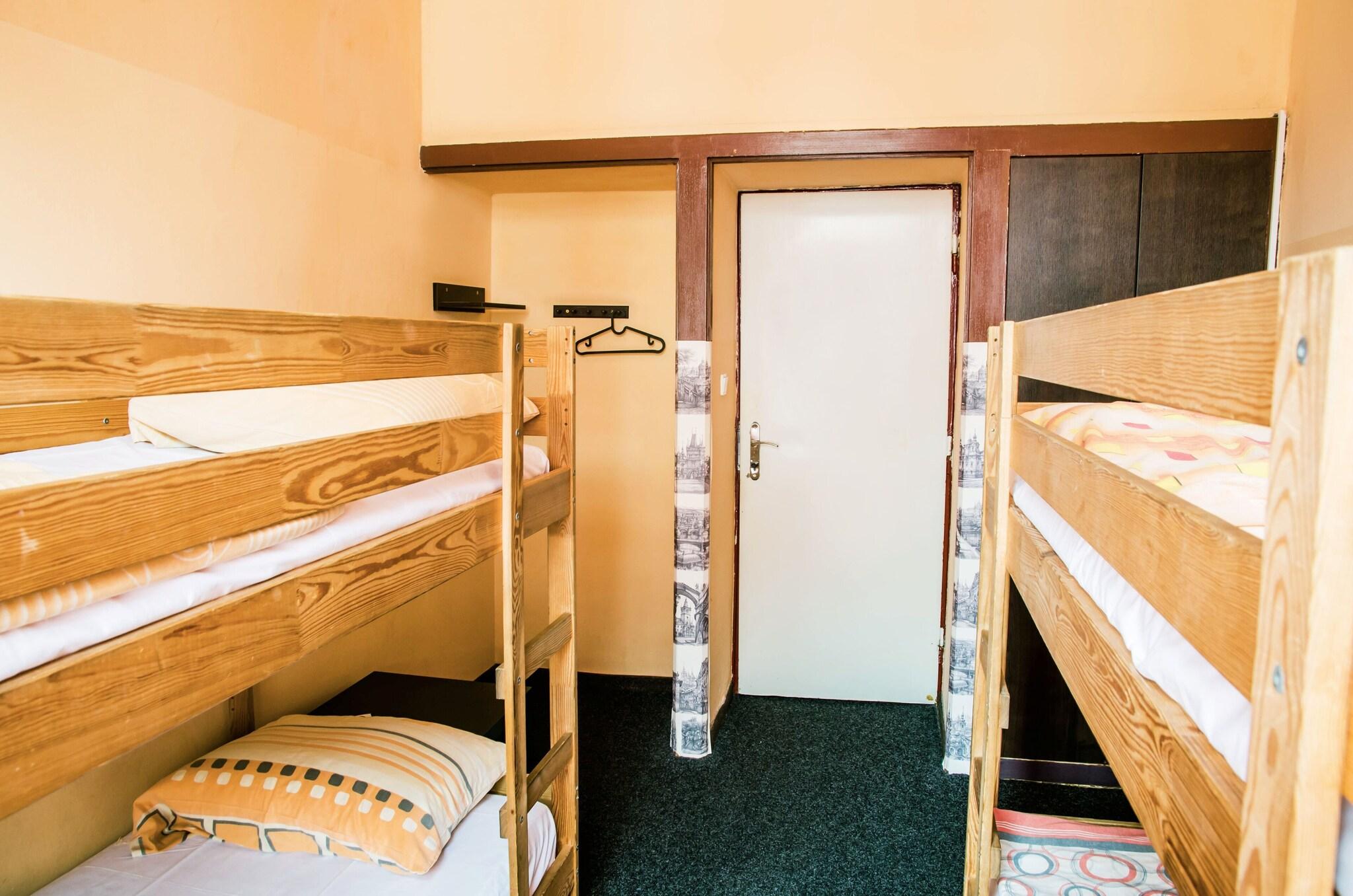Quadruple Bunk Bed with Shared Bathroom