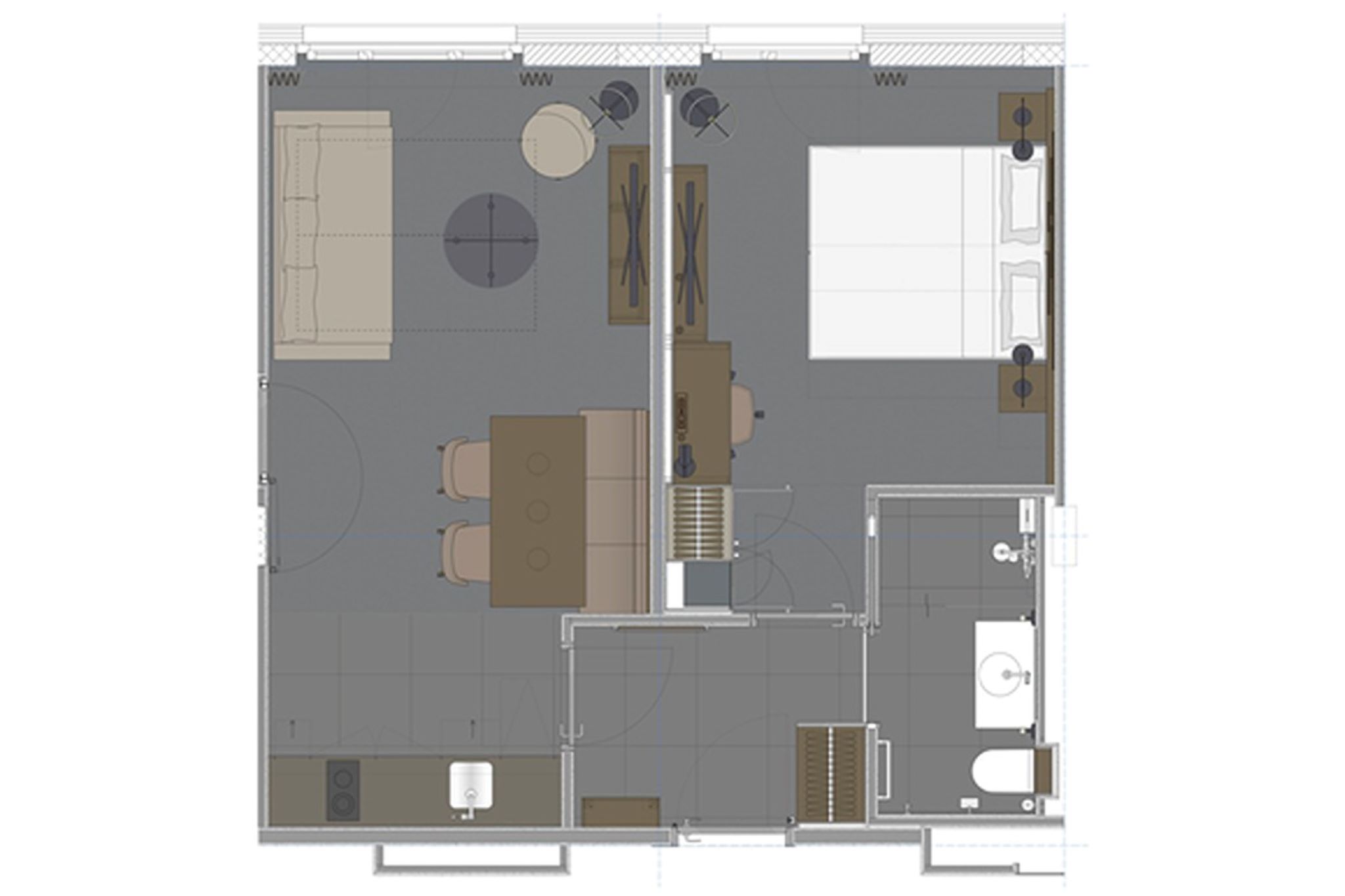 Apartment One Bedroom with Kitchenette