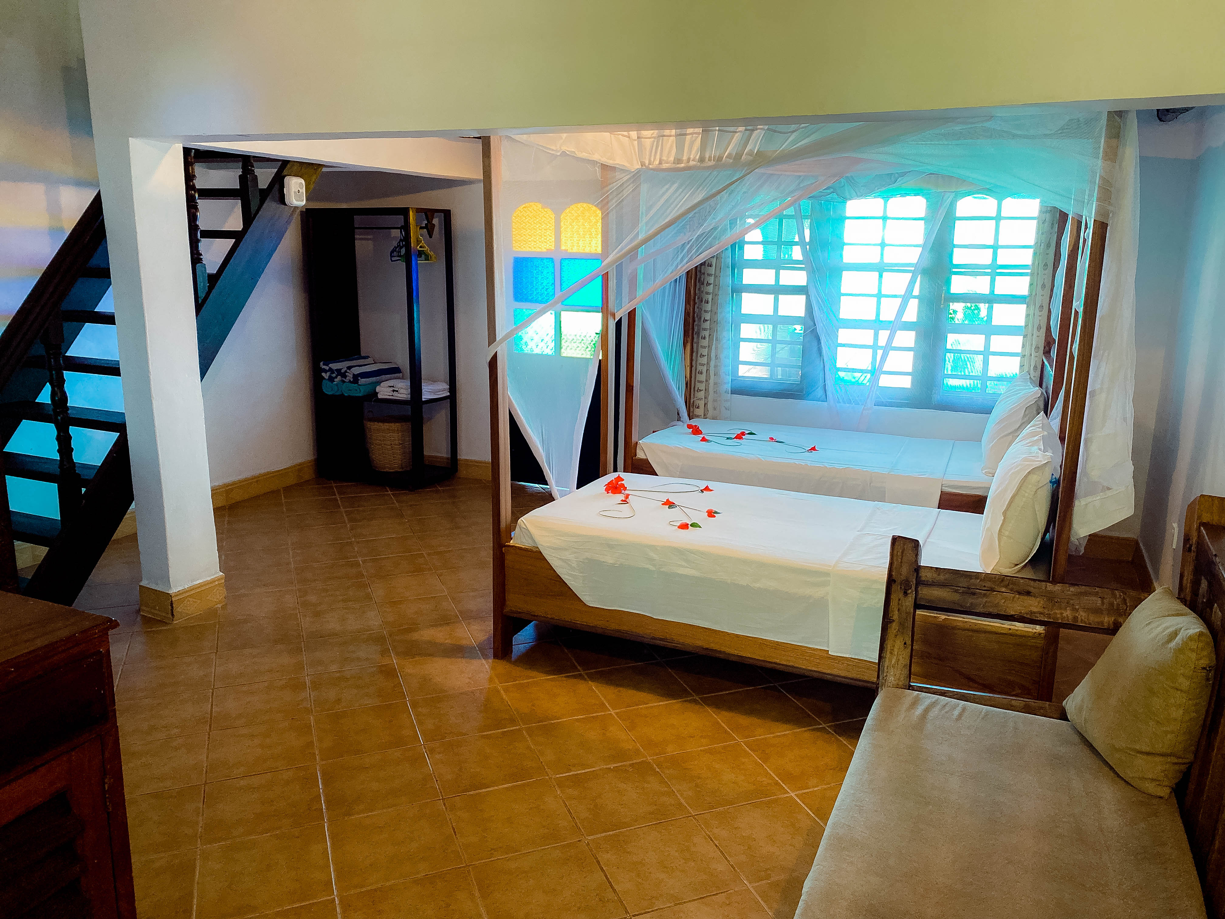 Double Three Bedrooms One Bathroom