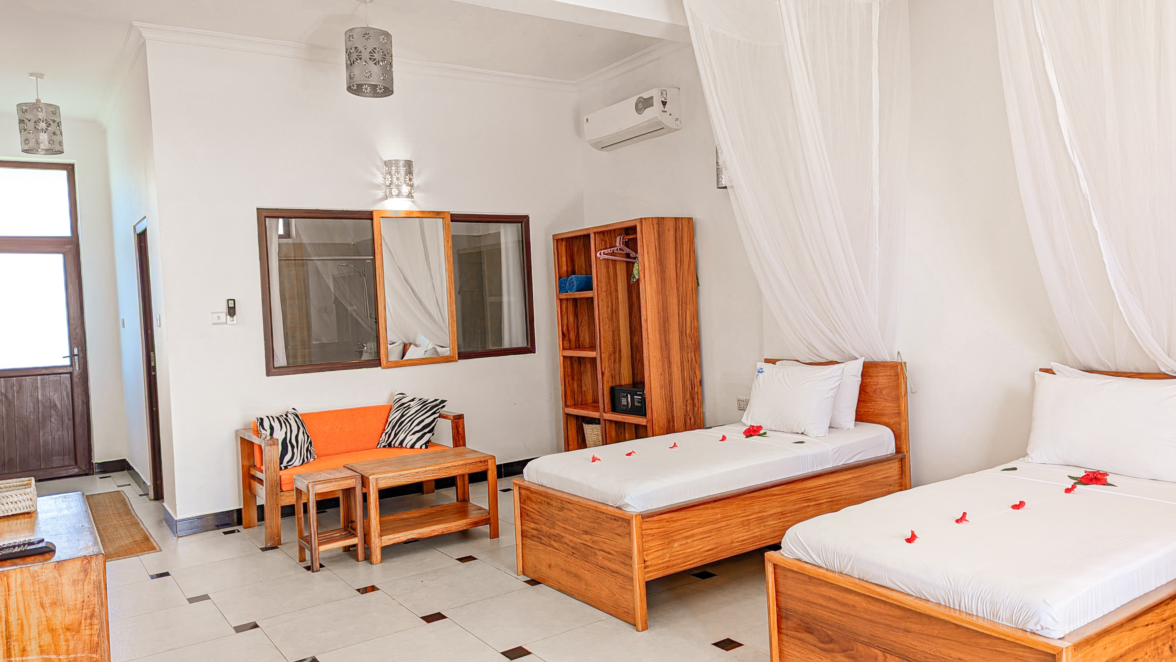 Double or Twin Two Bedrooms One Bathroom