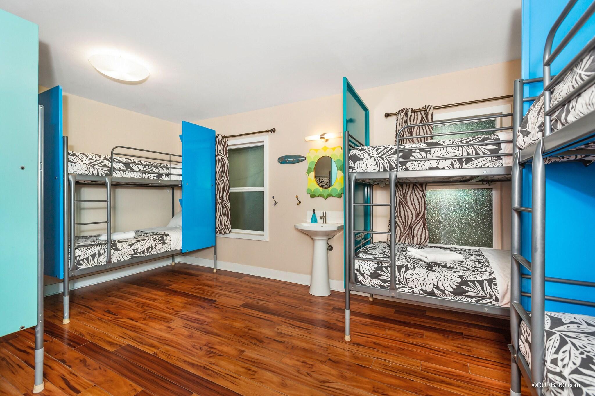 Bed in Dormitory with Shared Bathroom