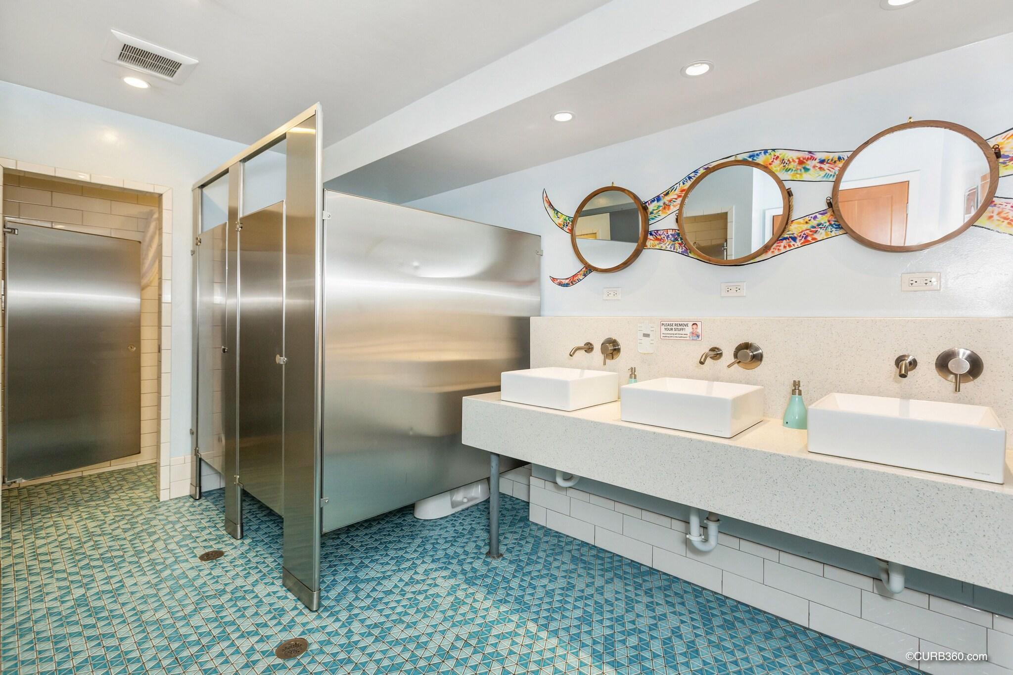 Bed in Dormitory with Shared Bathroom