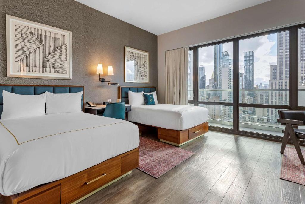 Double City View Two Double Beds