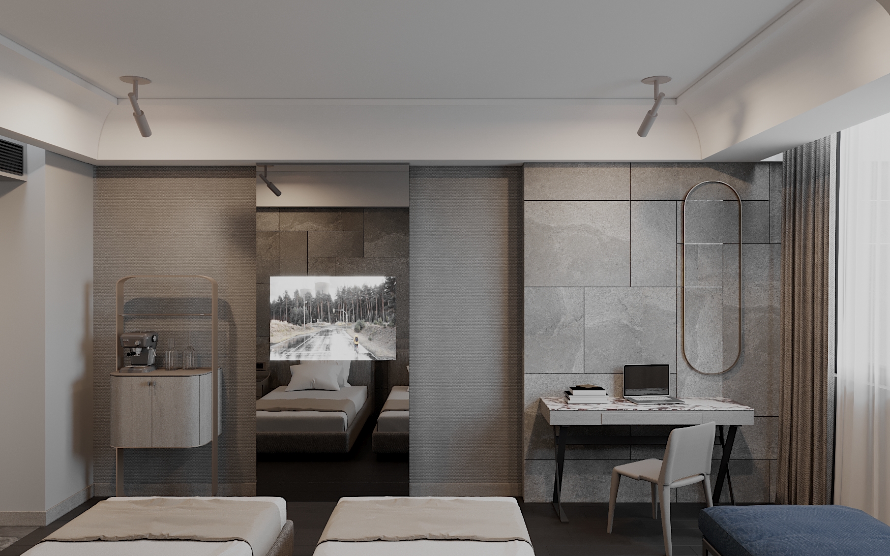 Double Deluxe Two Beds