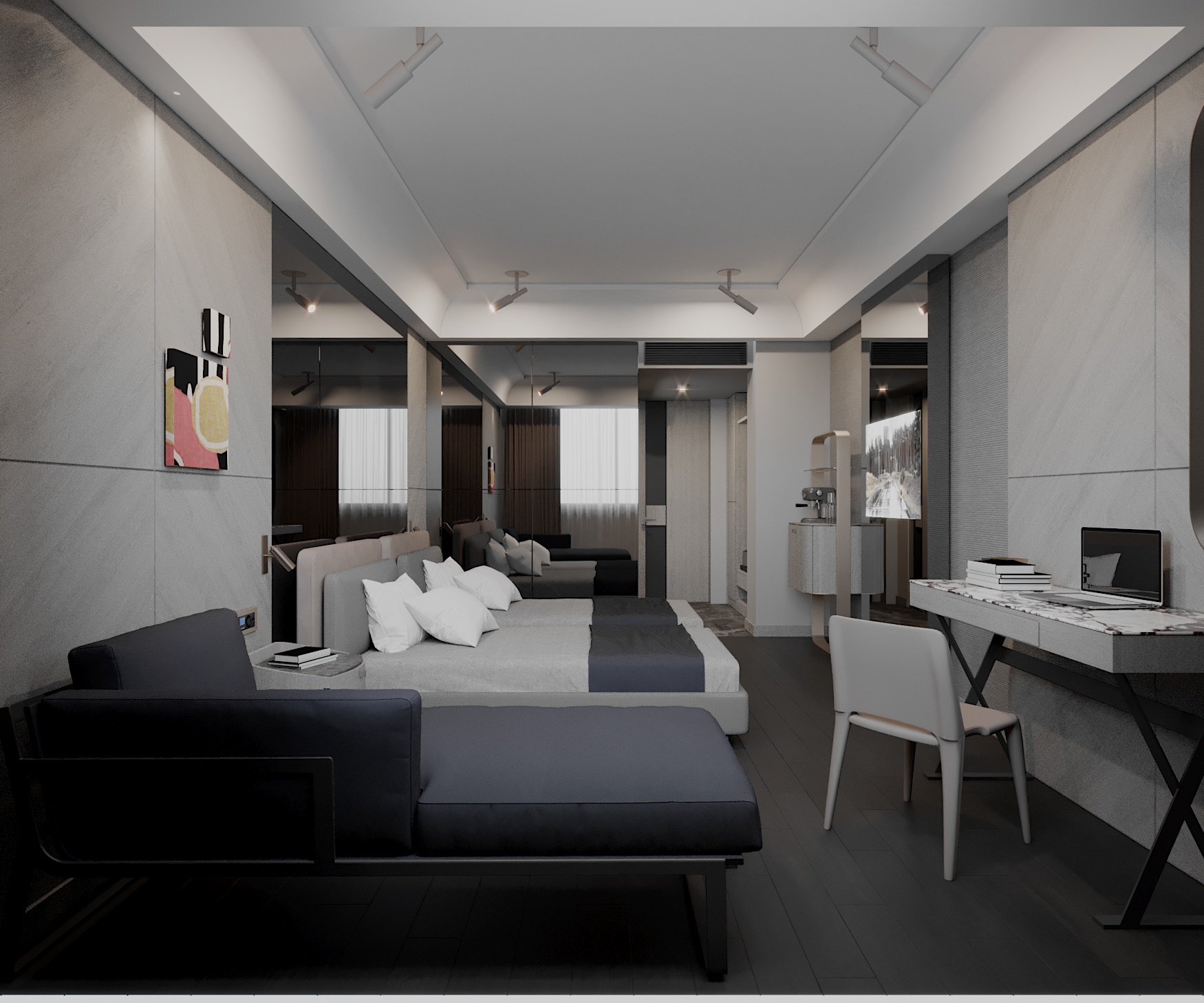 Double Deluxe Two Beds