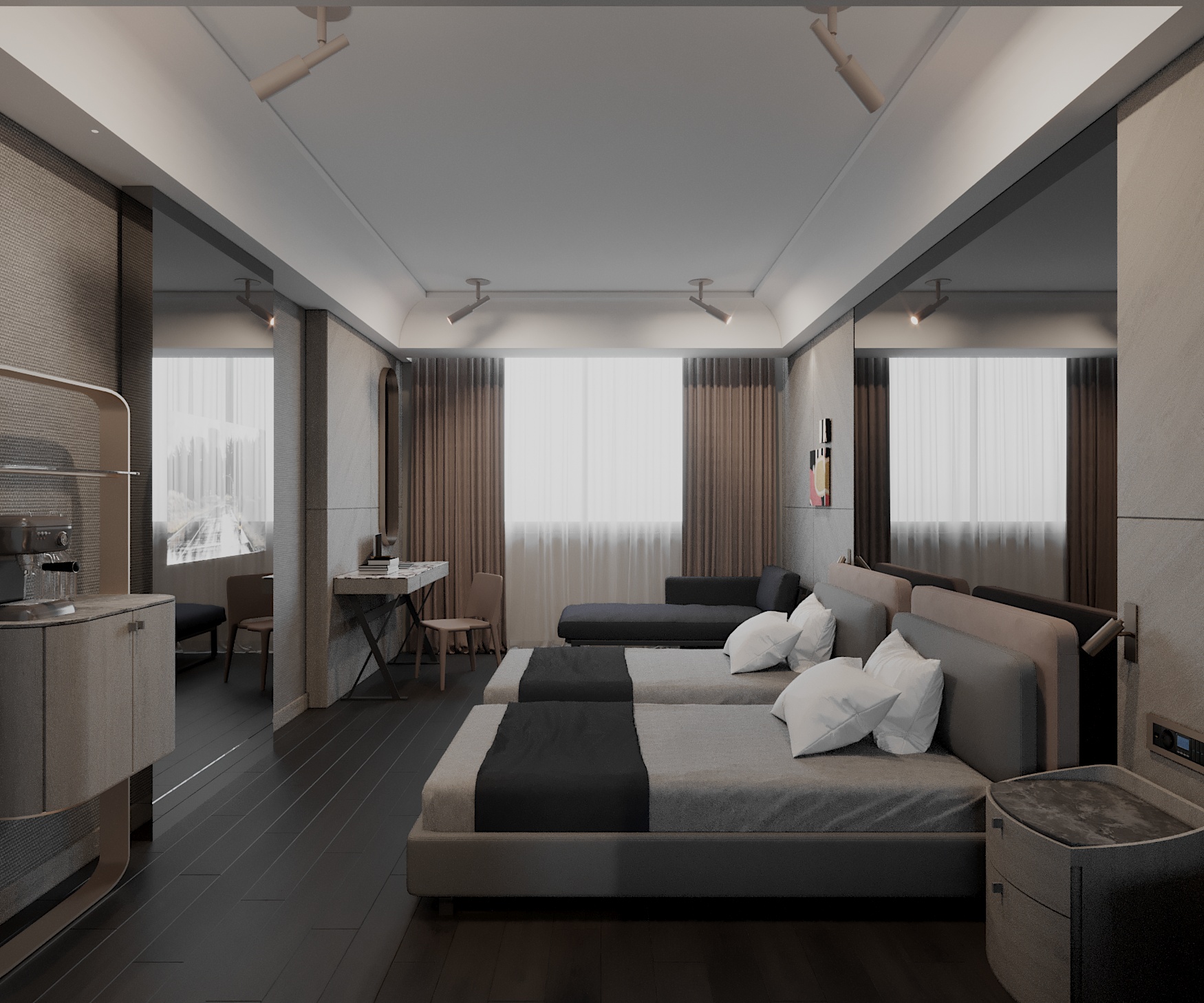 Double Deluxe Two Beds