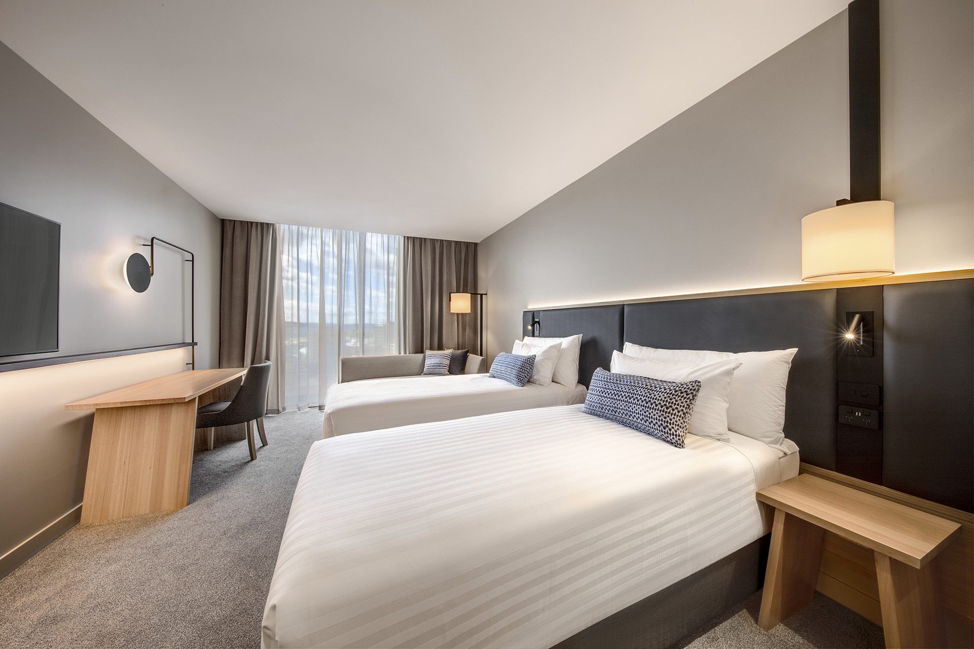 Double or Twin Mountain View