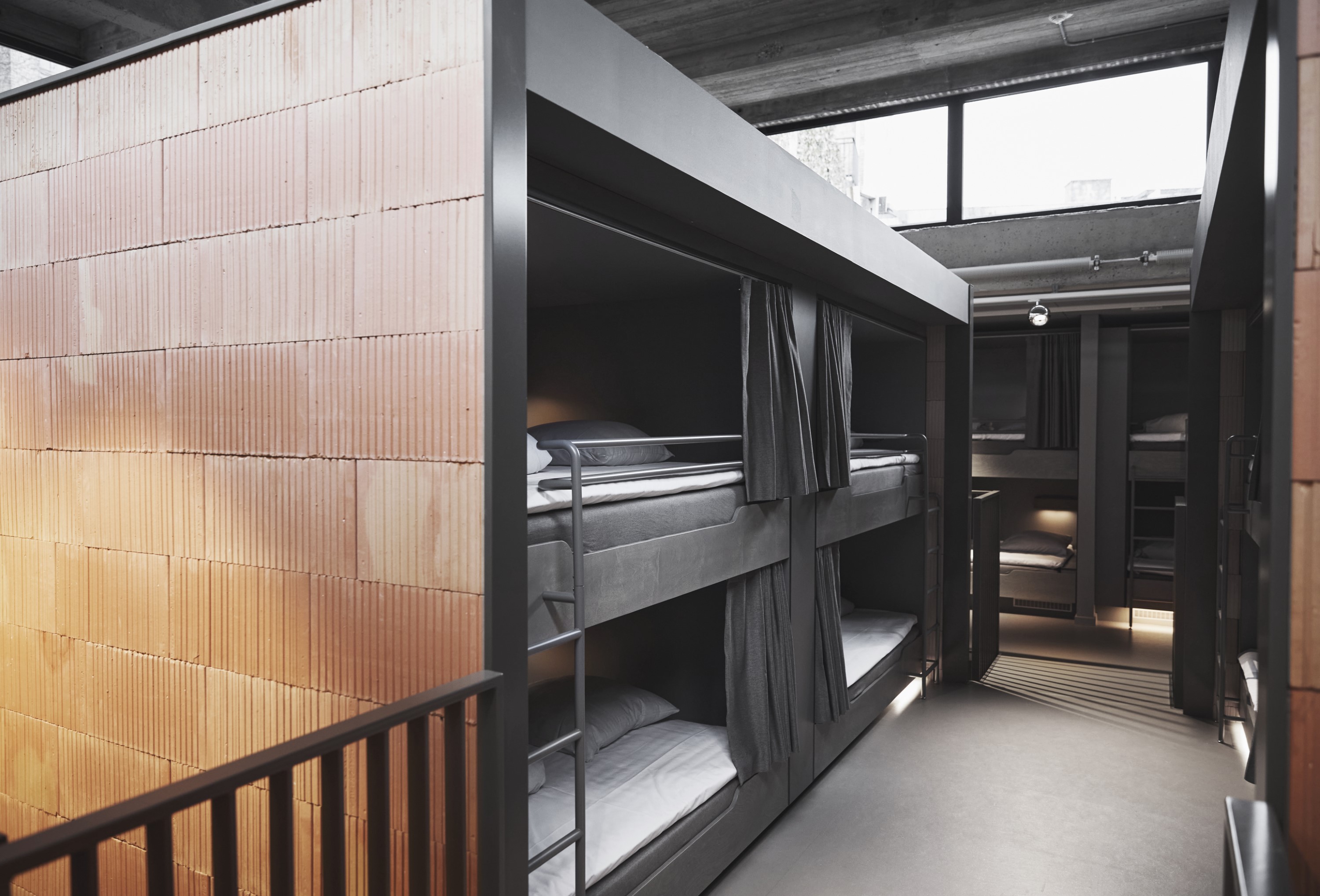 Bed in Dormitory Bunk Bed with Shared Bathroom