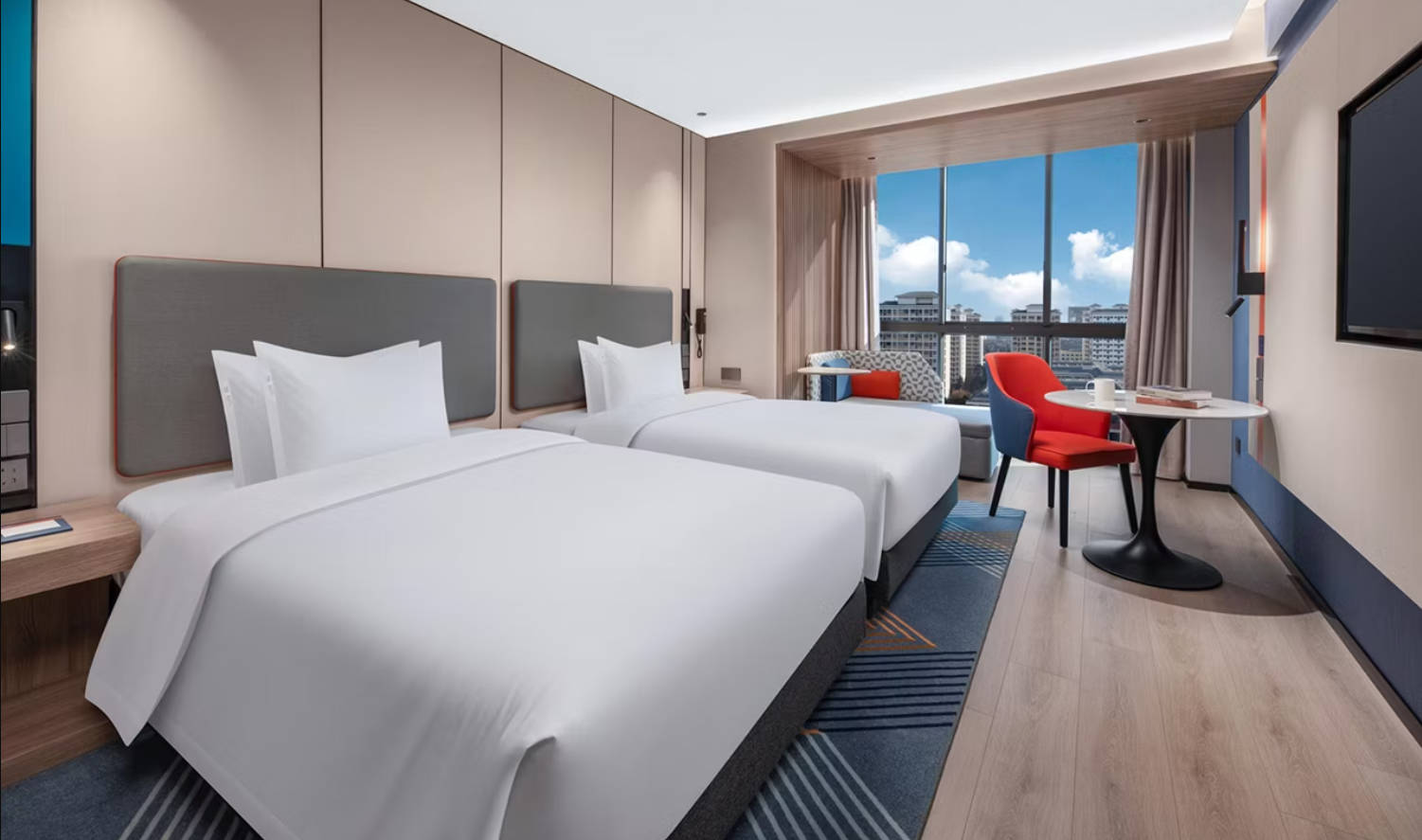 Double Two Double Beds