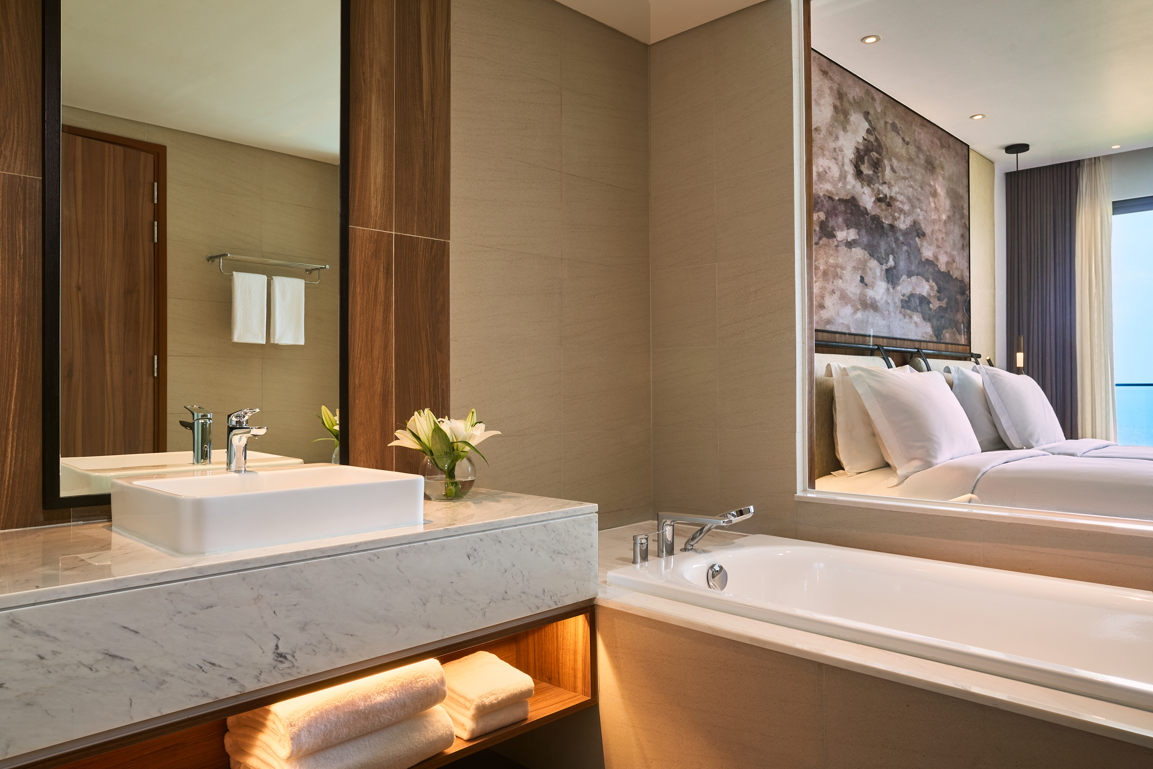 Twin Garden View with Balcony