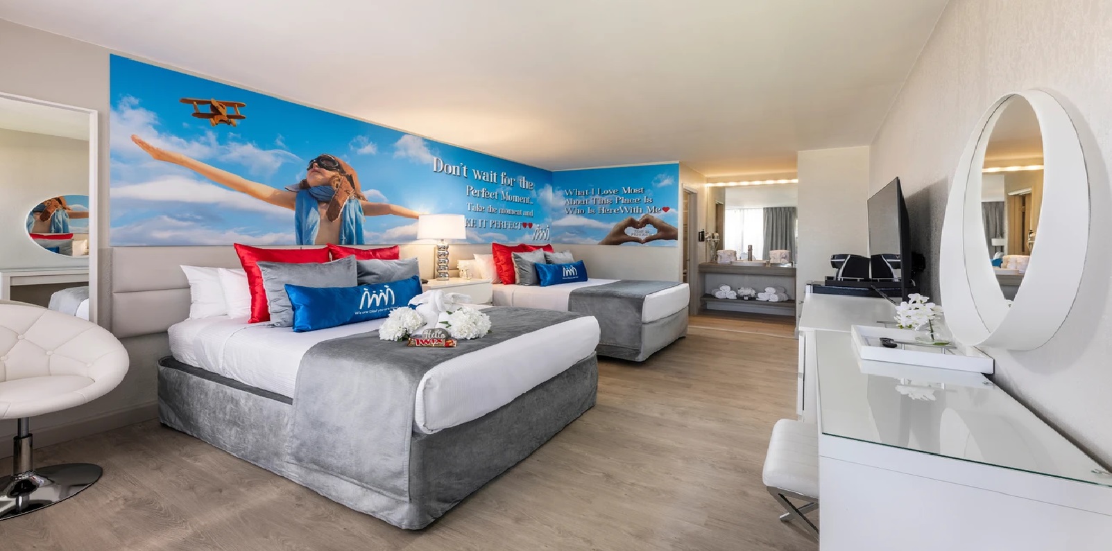 Double Two Double Beds