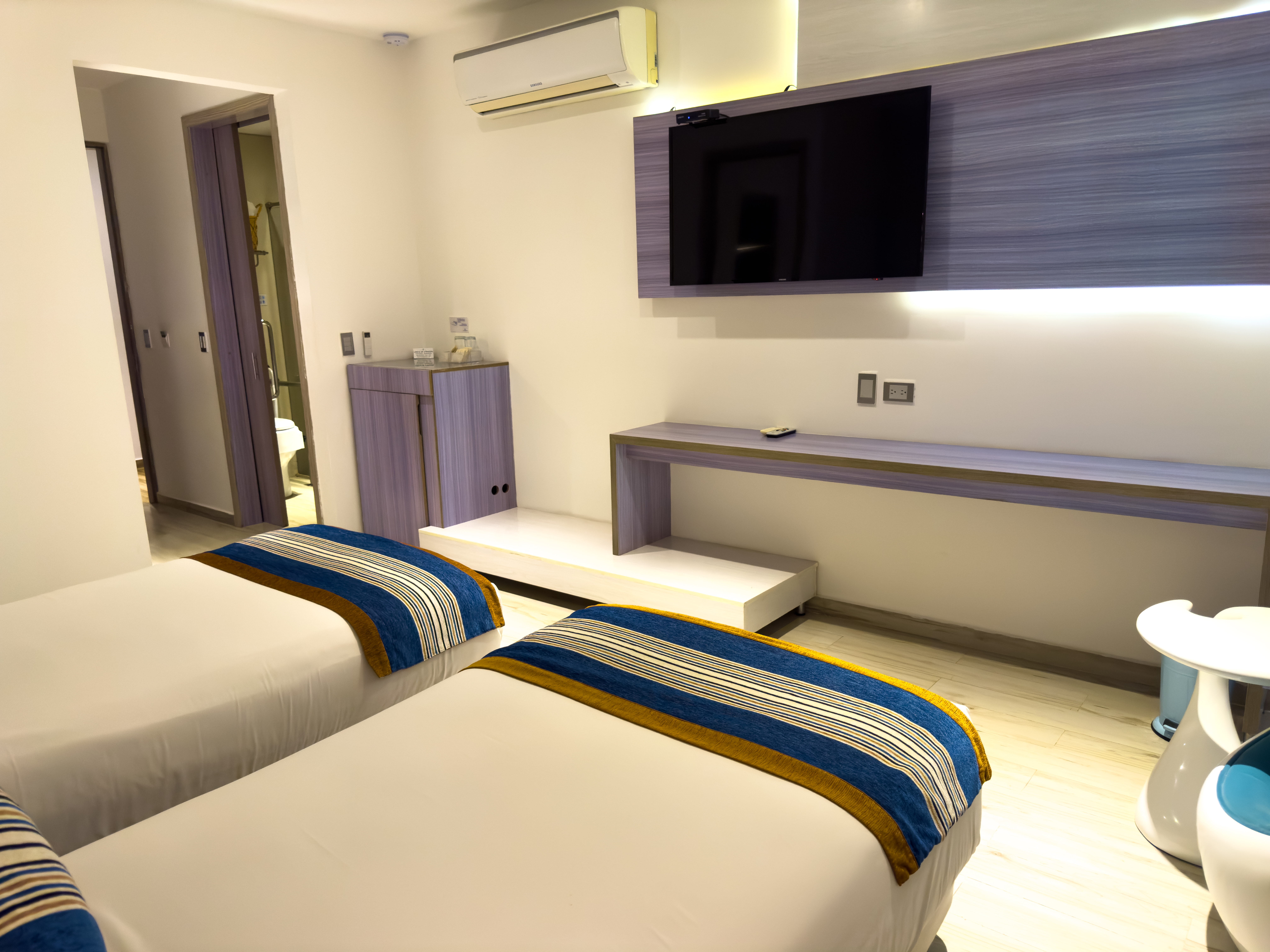 Twin Two Double Beds