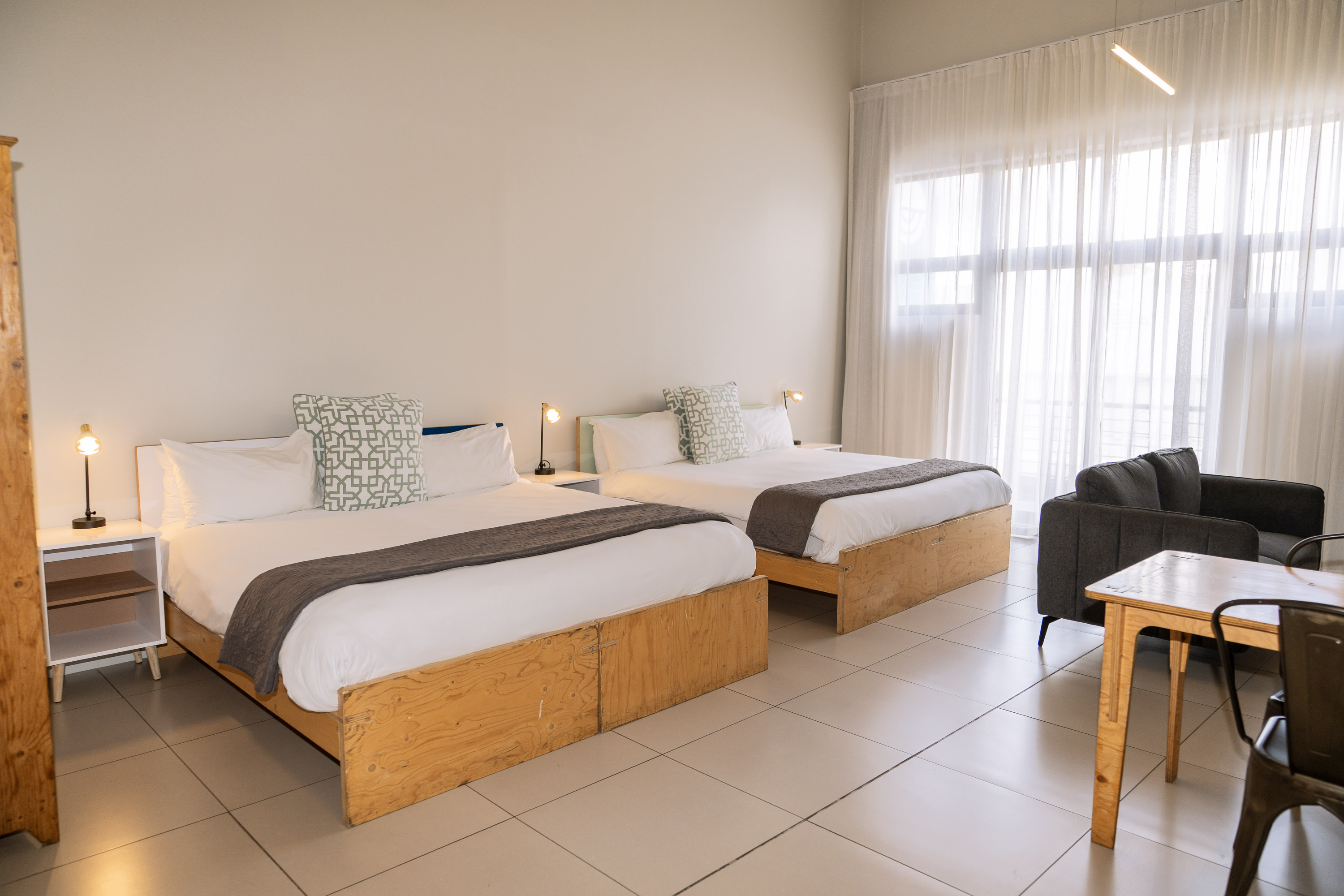 Studio Two Double Beds One Bedroom 