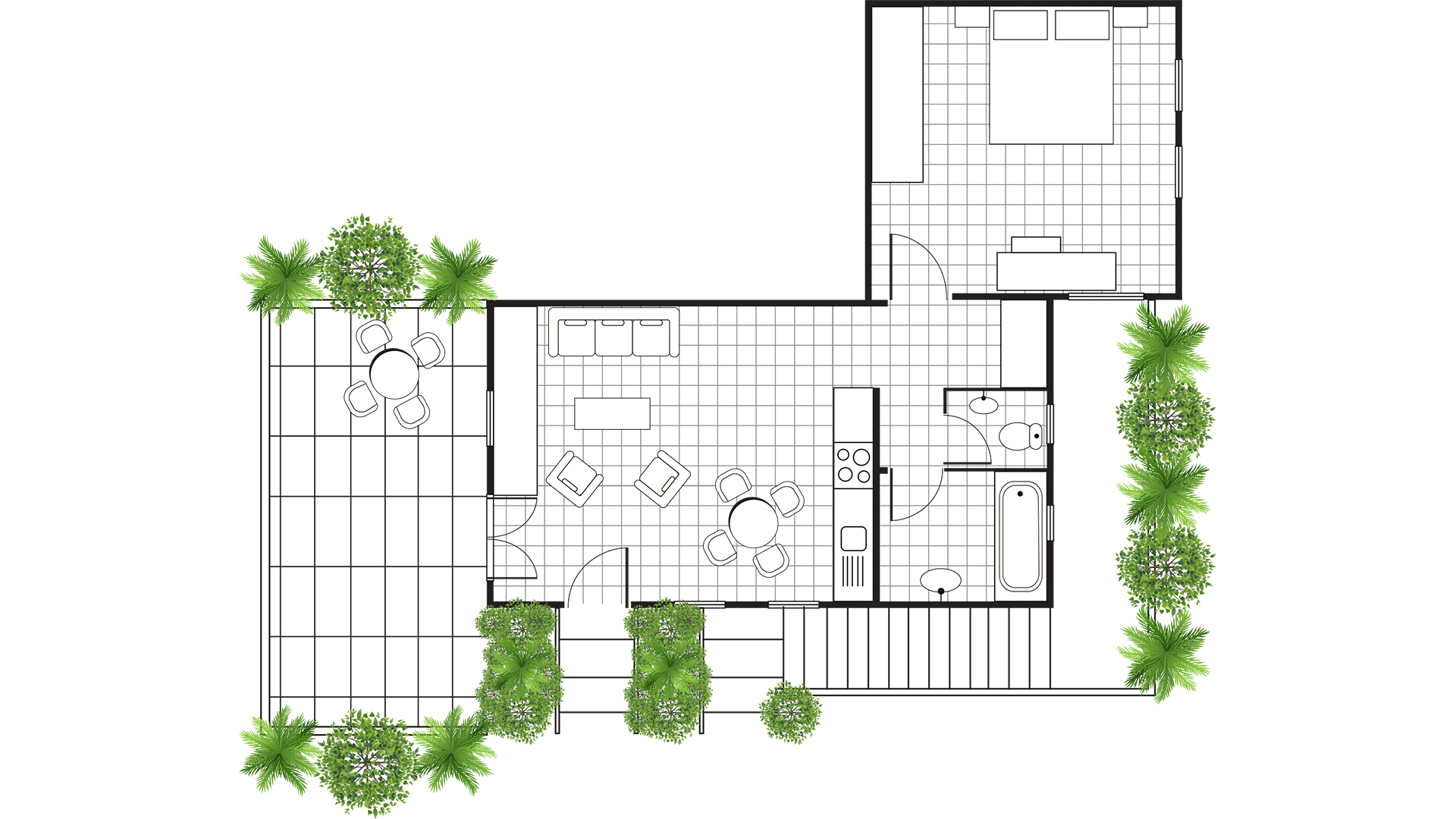 Apartment Garden View One Bedroom