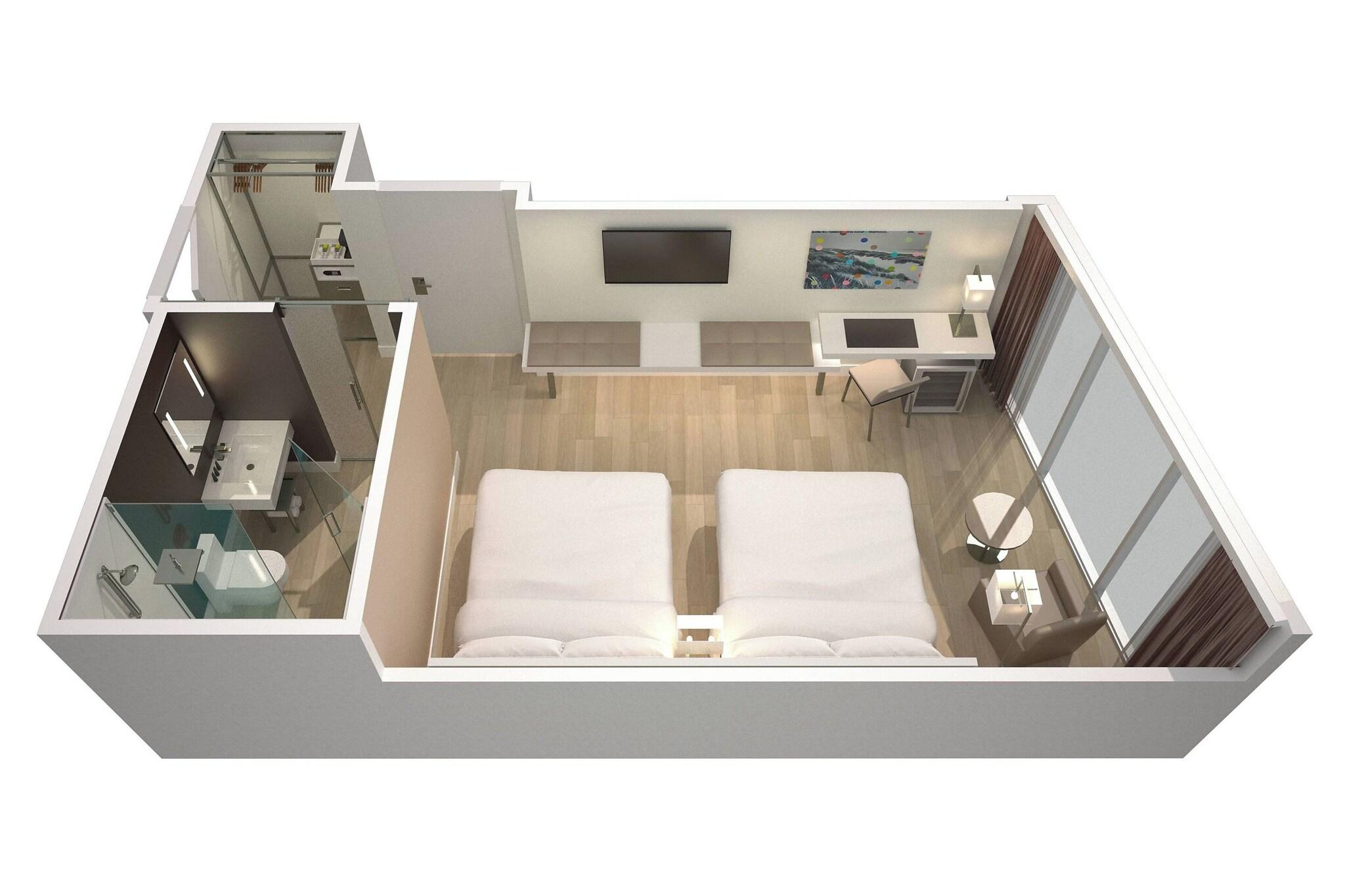 Quadruple Two Queen Beds