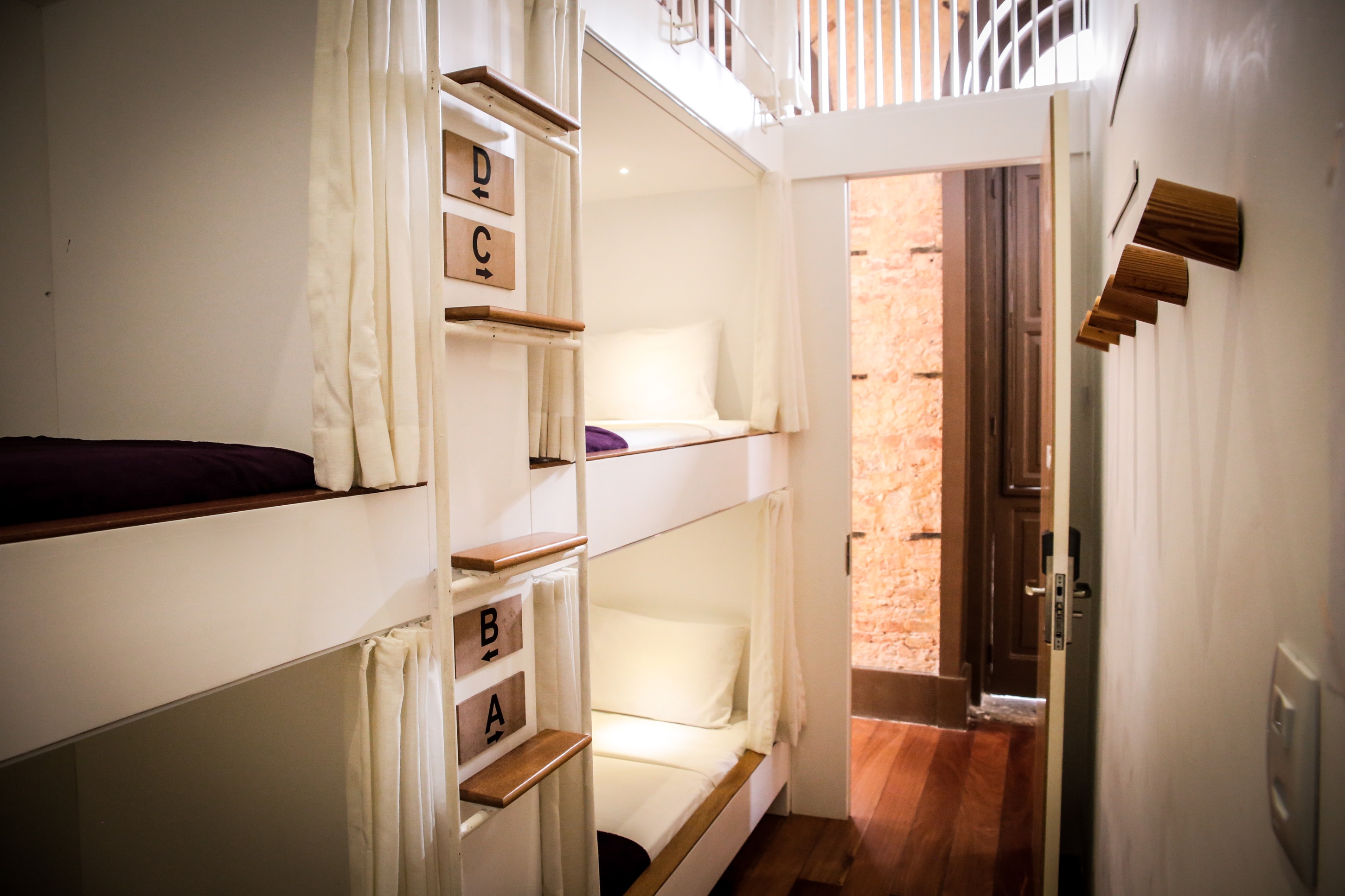 Bed in Dormitory with Shared Bathroom