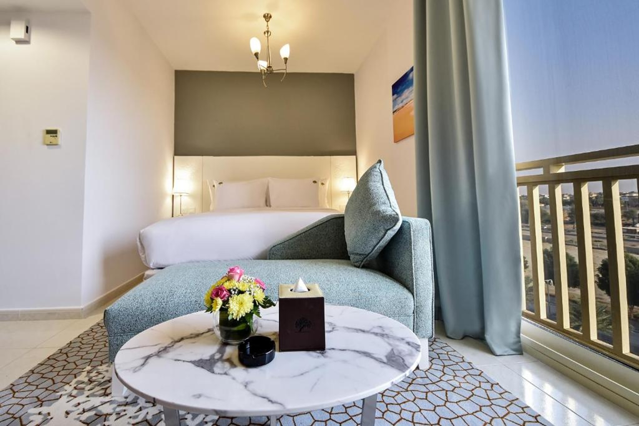 Double Single Garden View King Bed