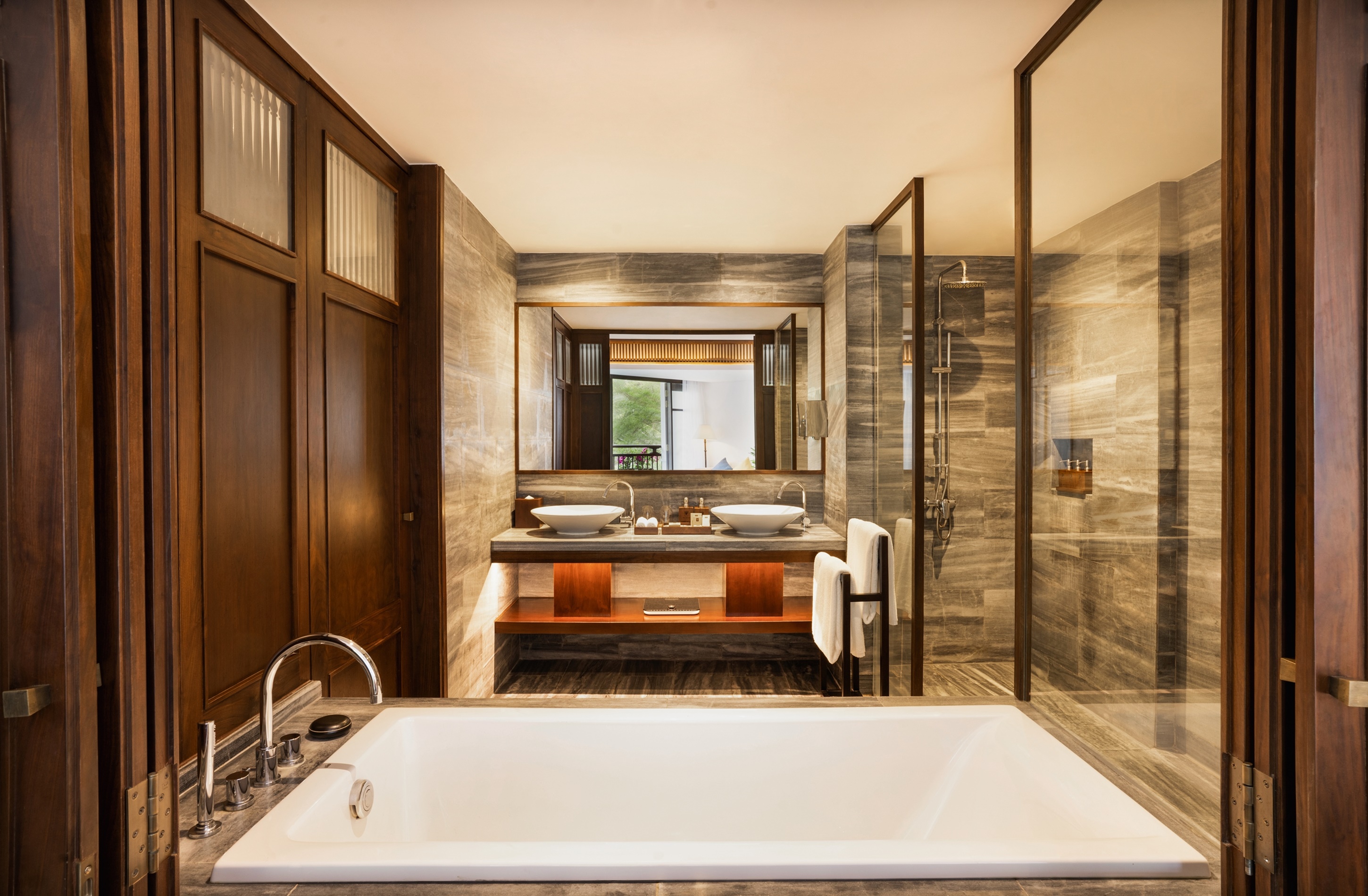 Twin Garden View with Balcony