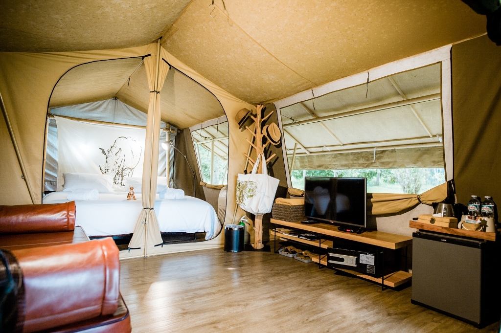 Tent Economy with Shared Bathroom