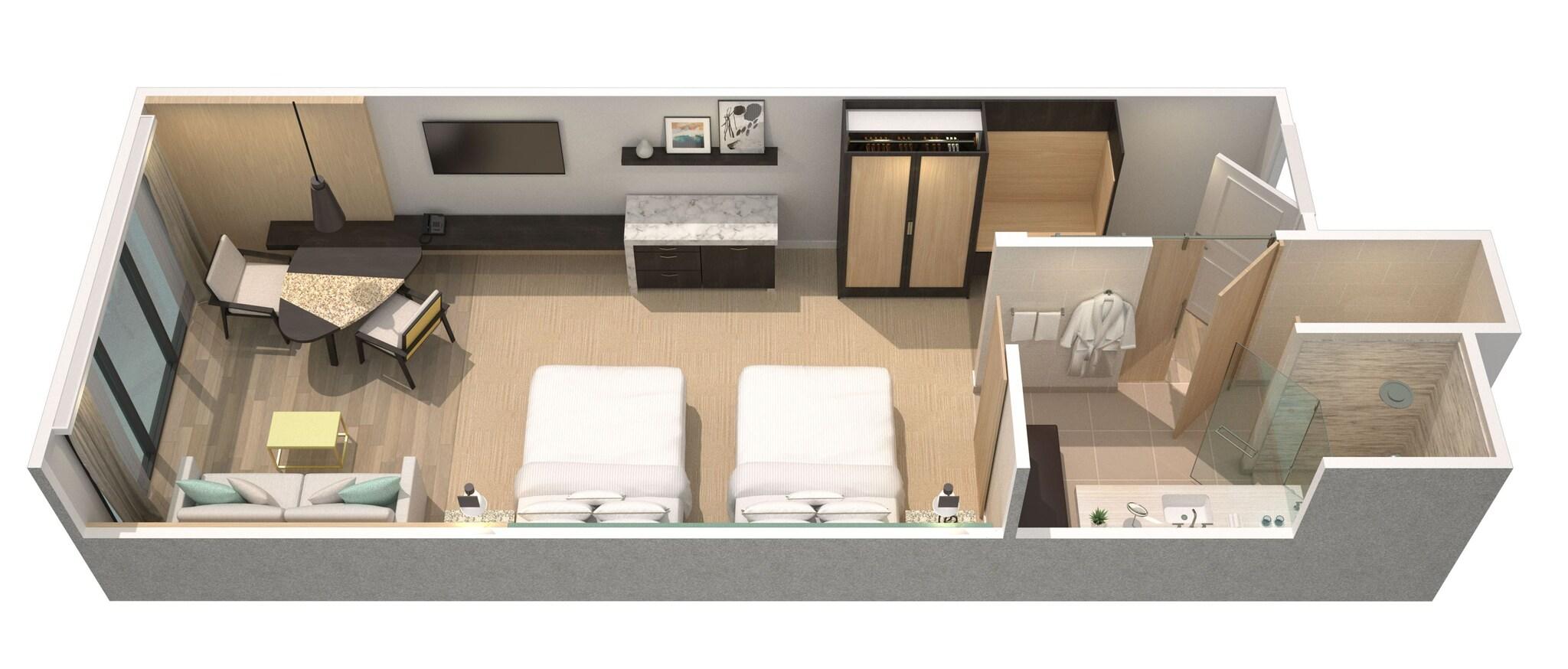 Double Deluxe Two Double Beds