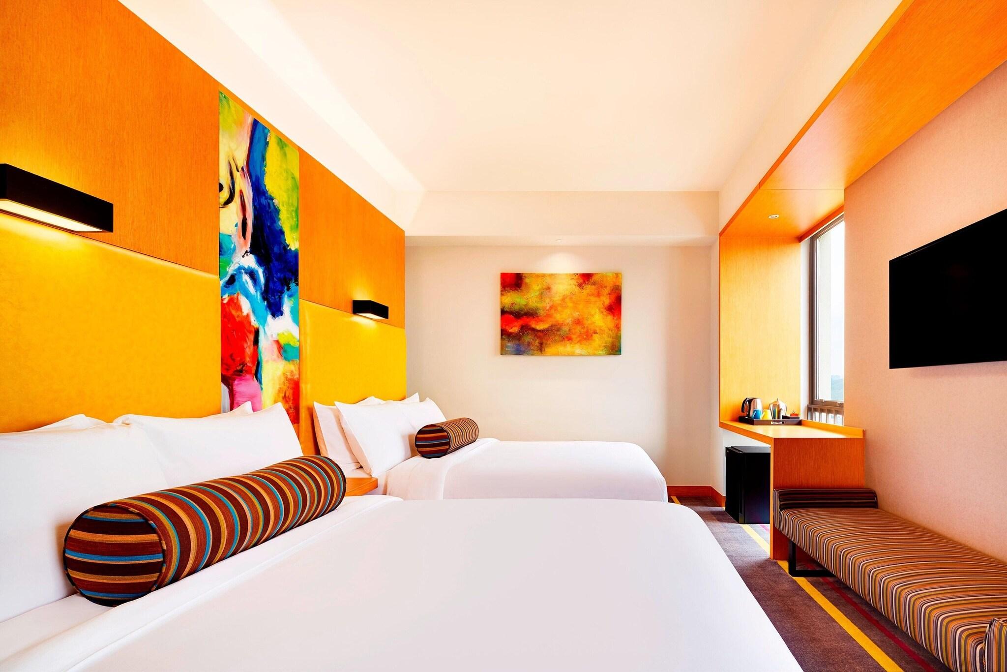 Twin Two Double Beds