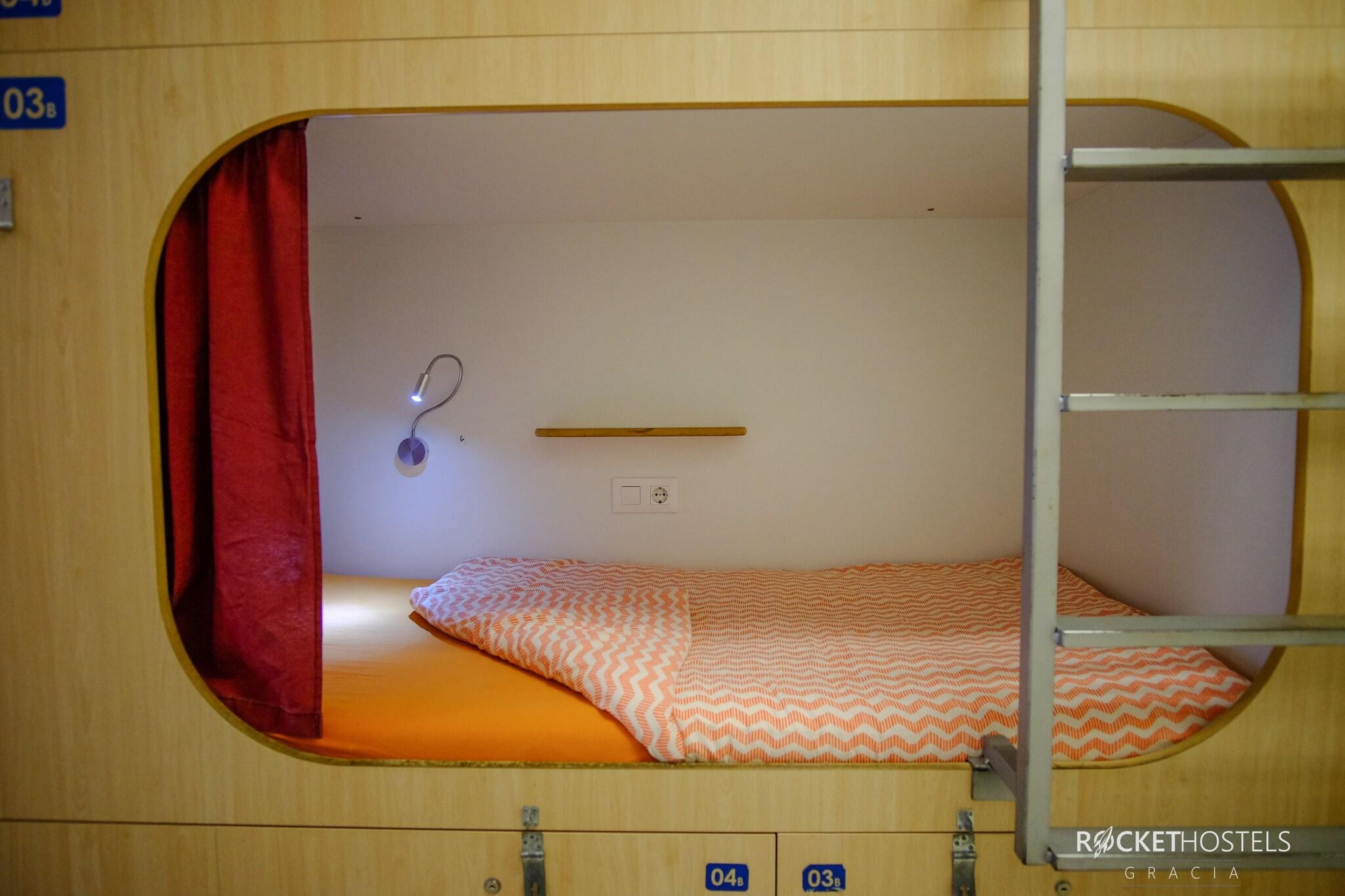 Bed in Dormitory with Shared Bathroom