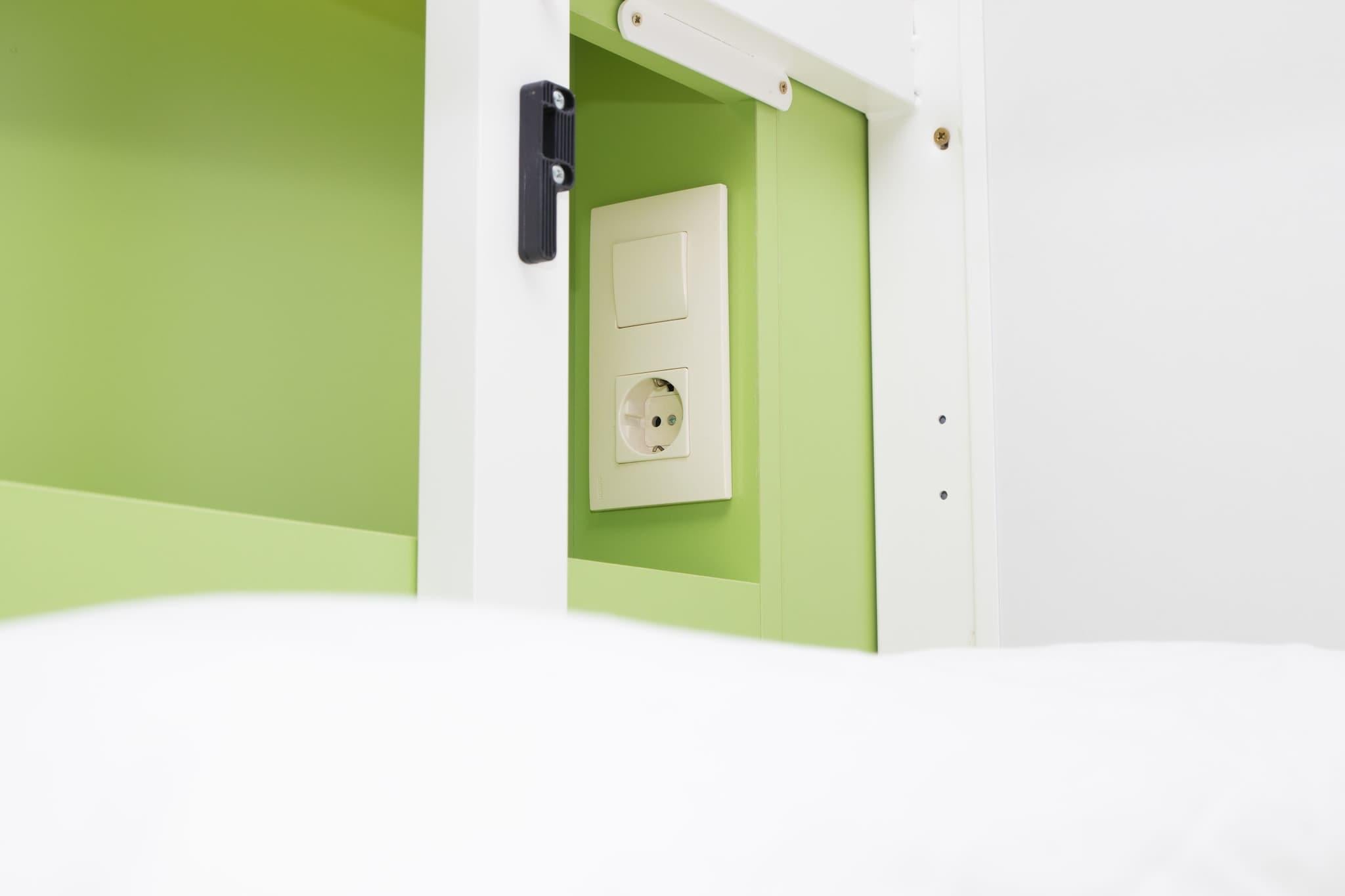 Bed in Dormitory Female Room with Shared Bathroom