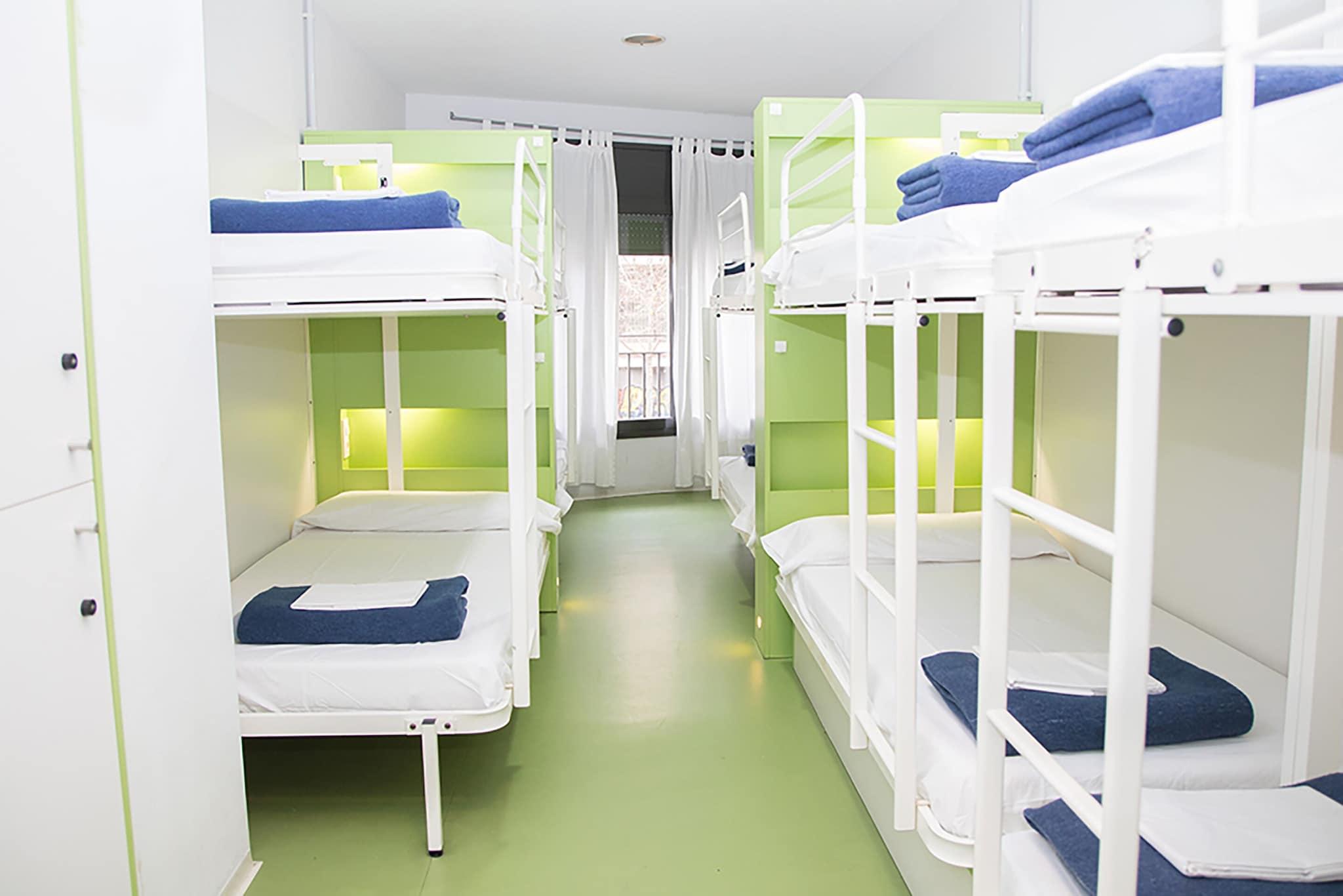 Bed in Dormitory Female Room with Shared Bathroom