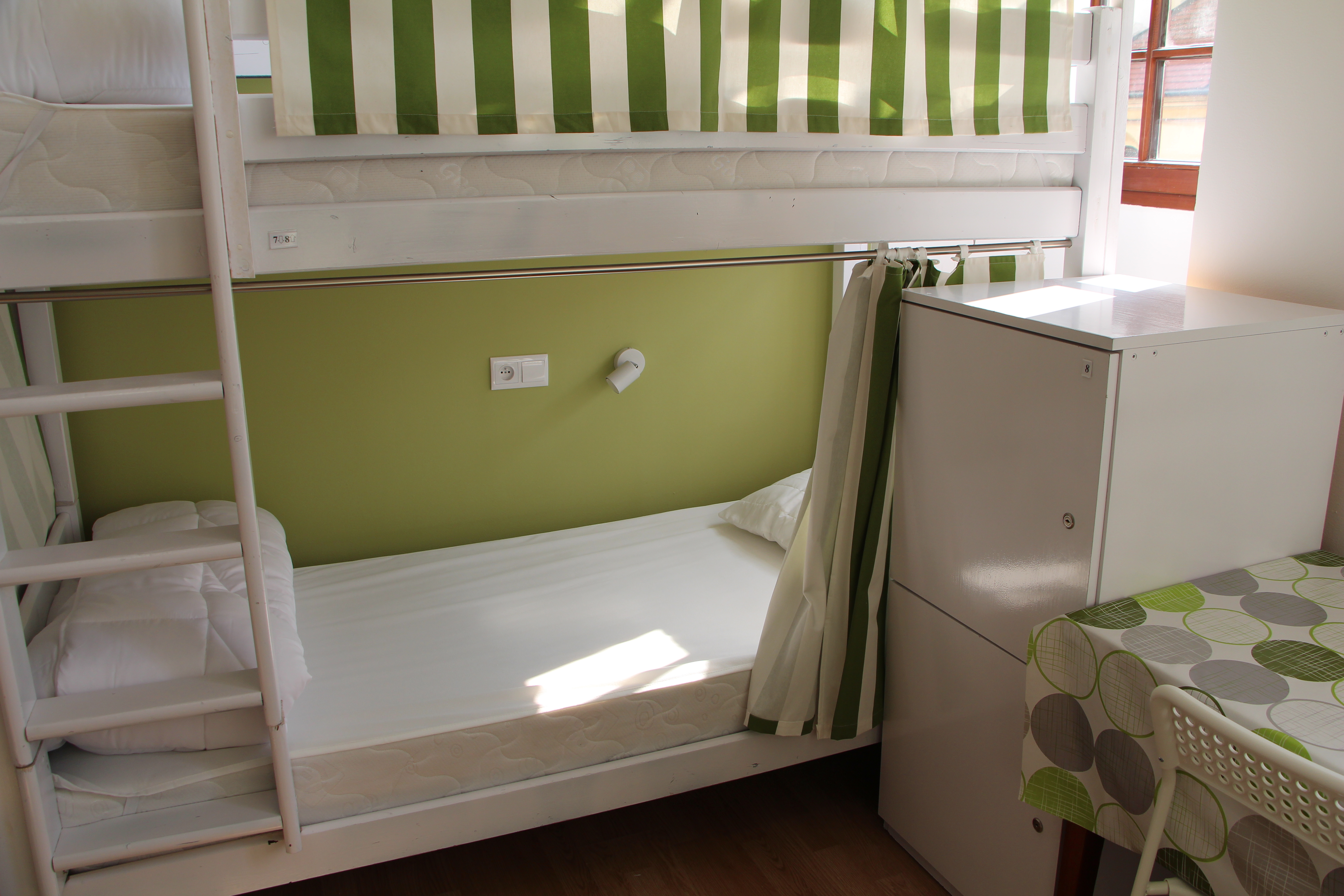 Bed in Dormitory Bunk Bed with Shared Bathroom