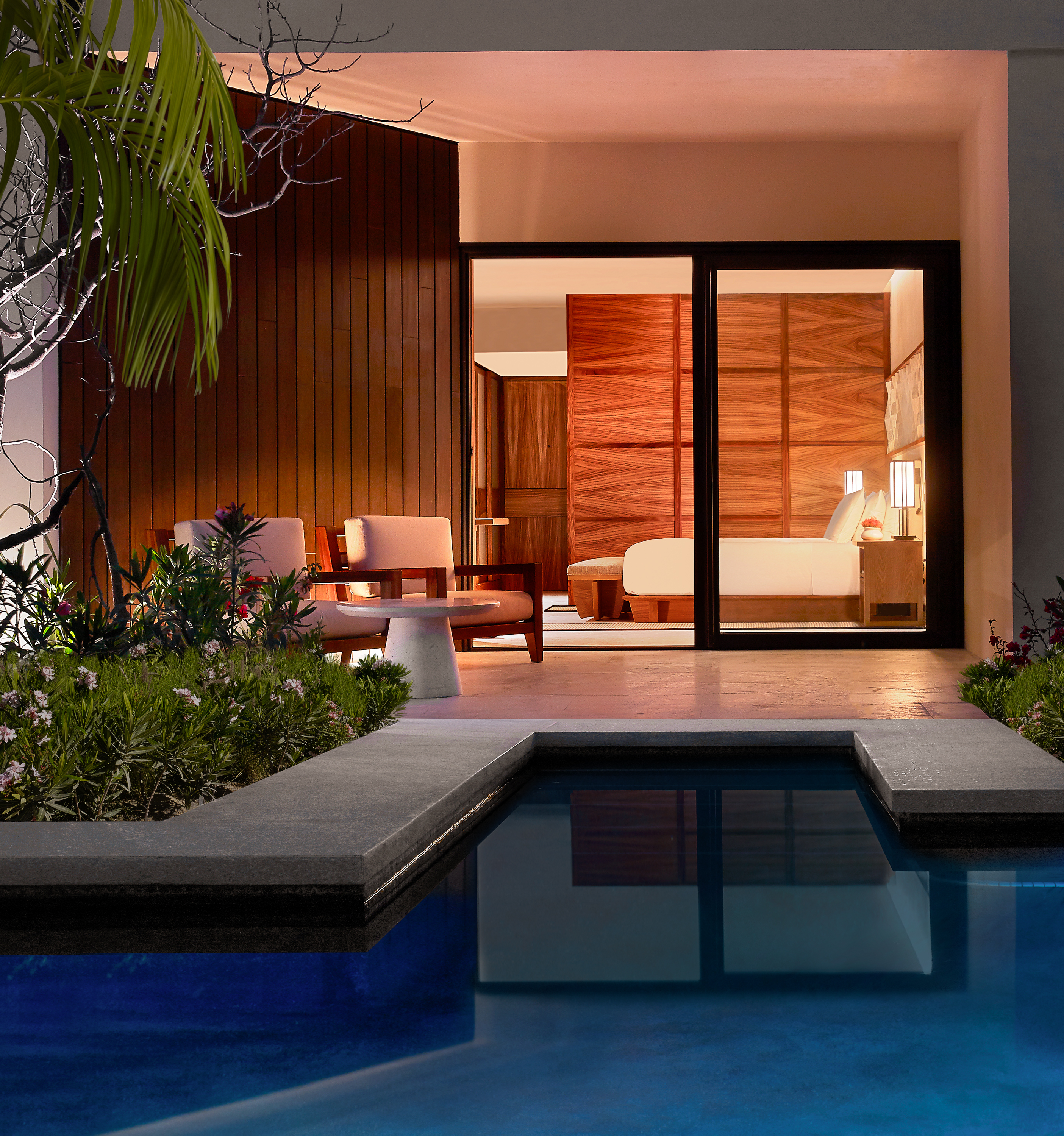 Double Pool View Two Double Beds