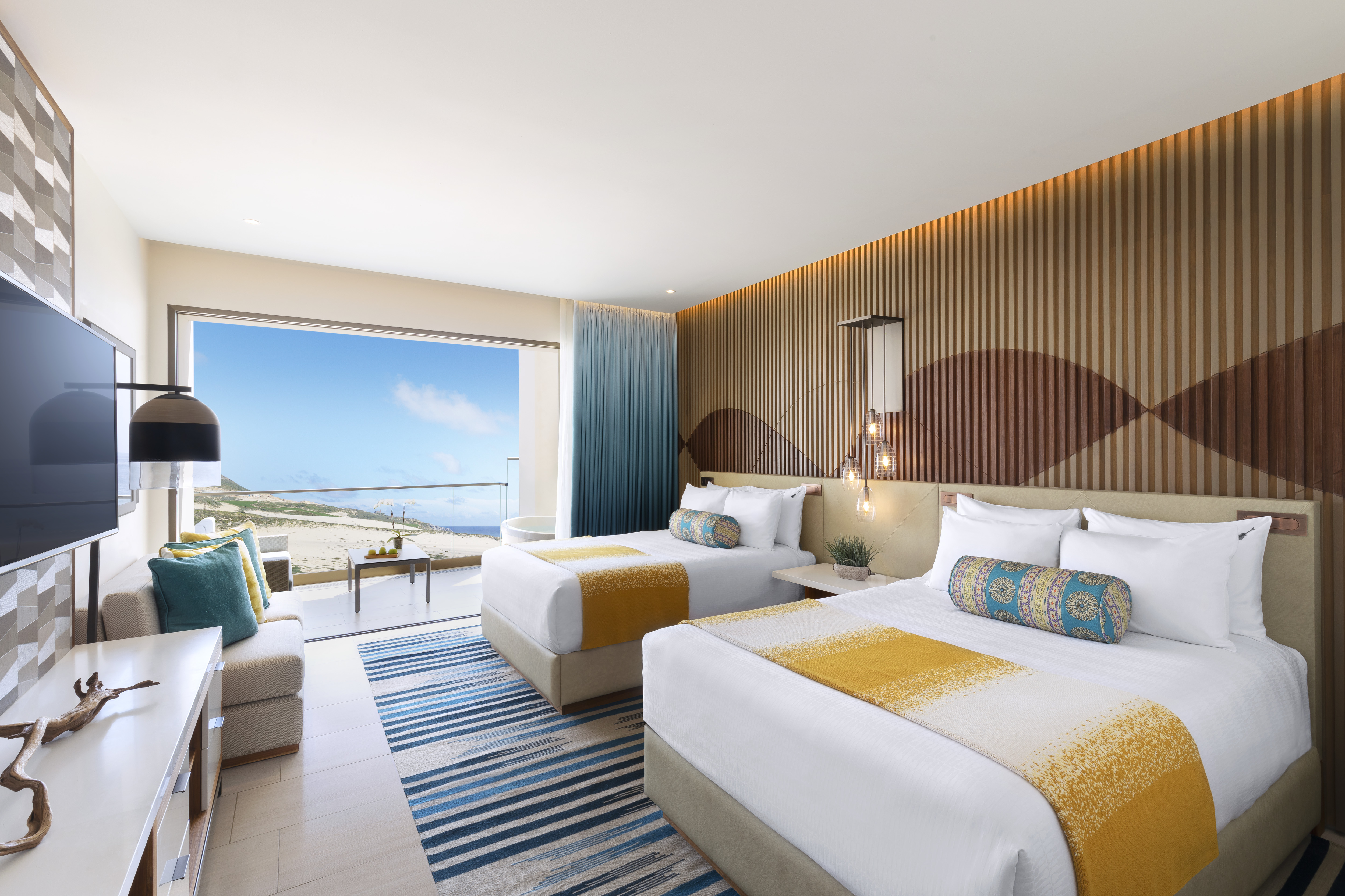 Double Partial Ocean View Two Double Beds