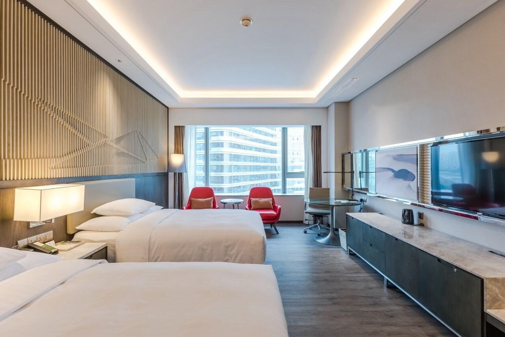 Quadruple City View Two Double Beds