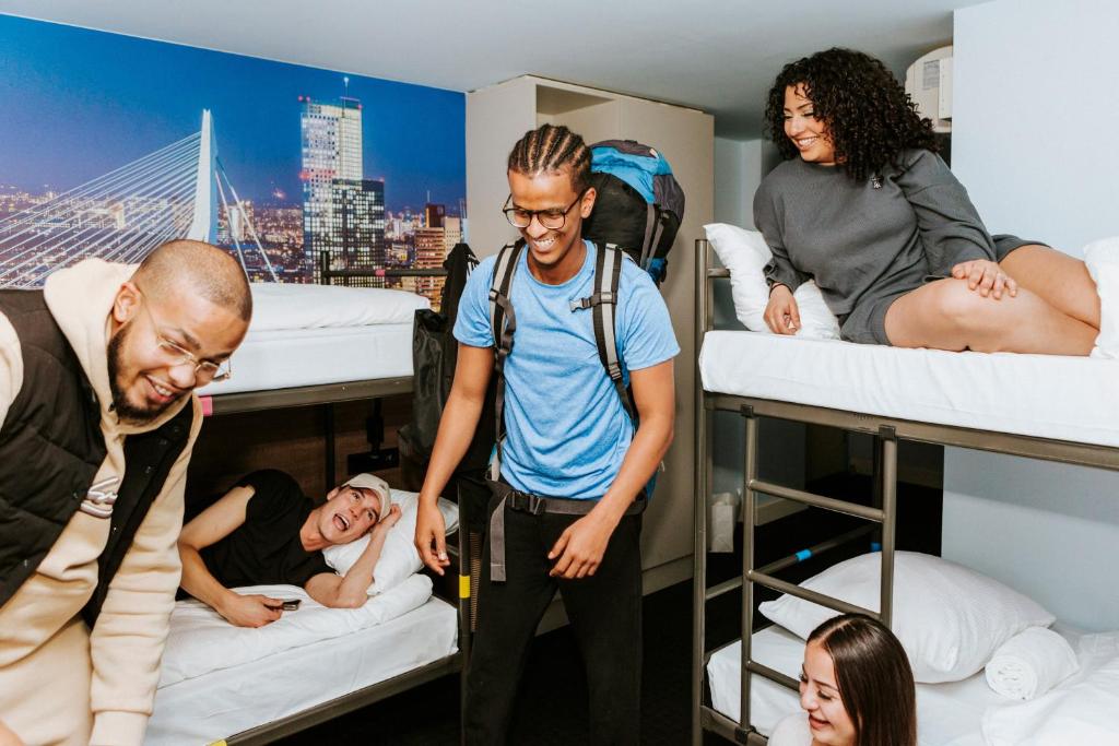 Bed in Dormitory with Shared Bathroom