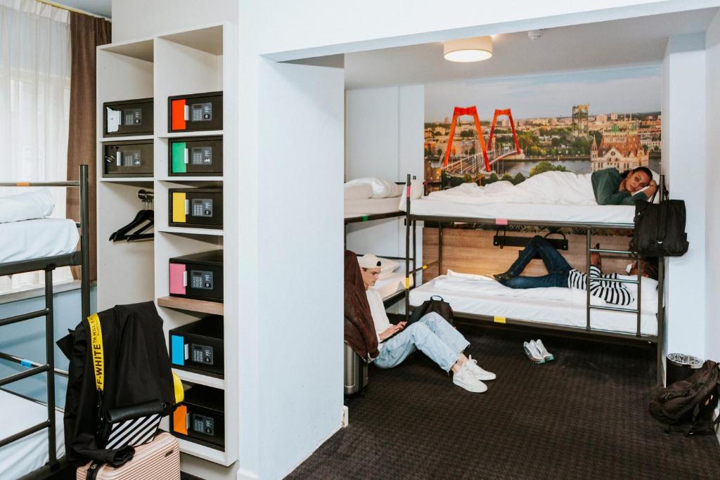 Bed in Dormitory with Shared Bathroom