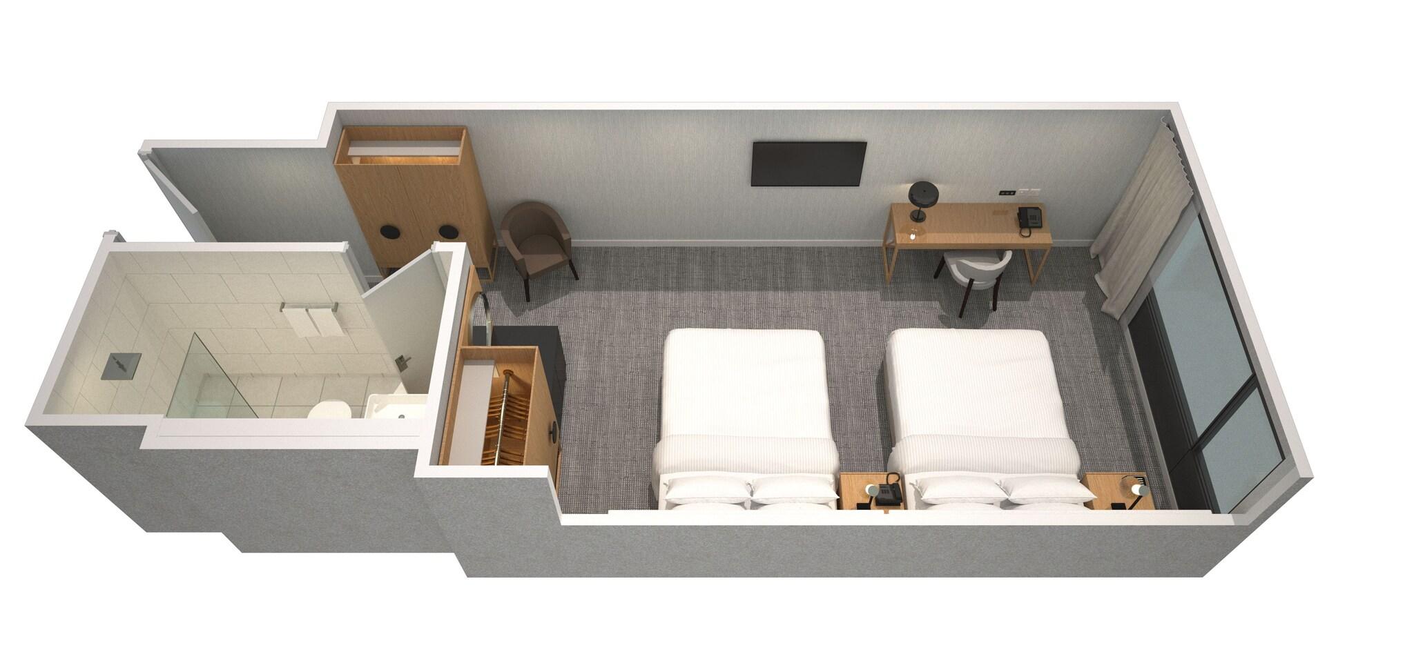 Double Two Queen Beds